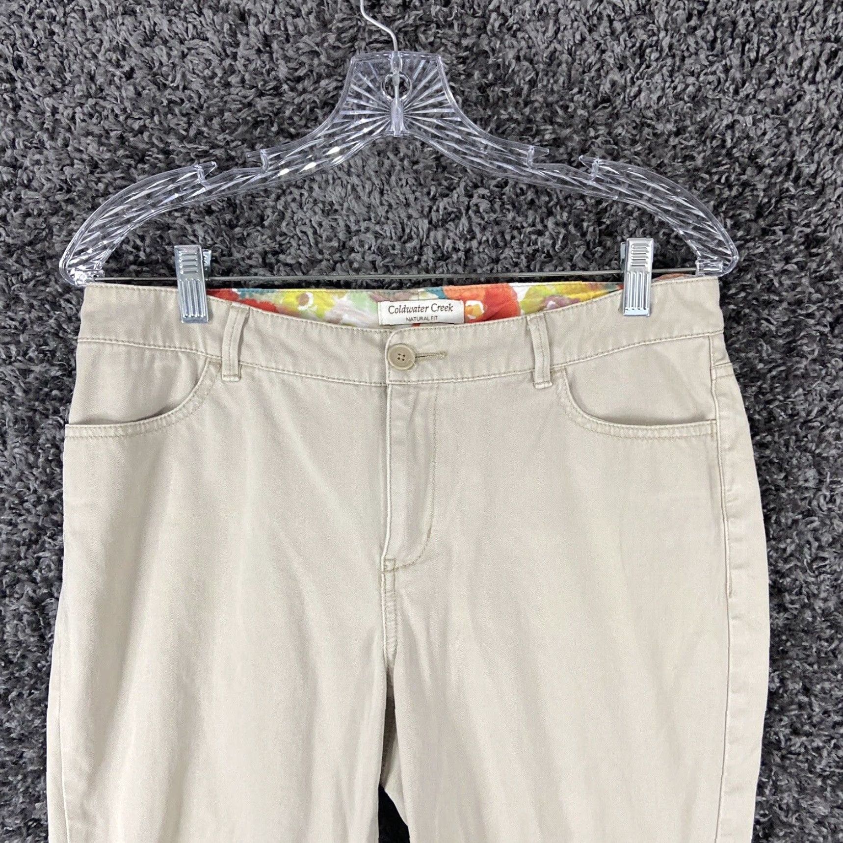 Coldwater Creek Coldwater Creek Pants Women 8 Beige Cropped Nature Womens Size 30" / US 8 / IT 44 - 4 Thumbnail