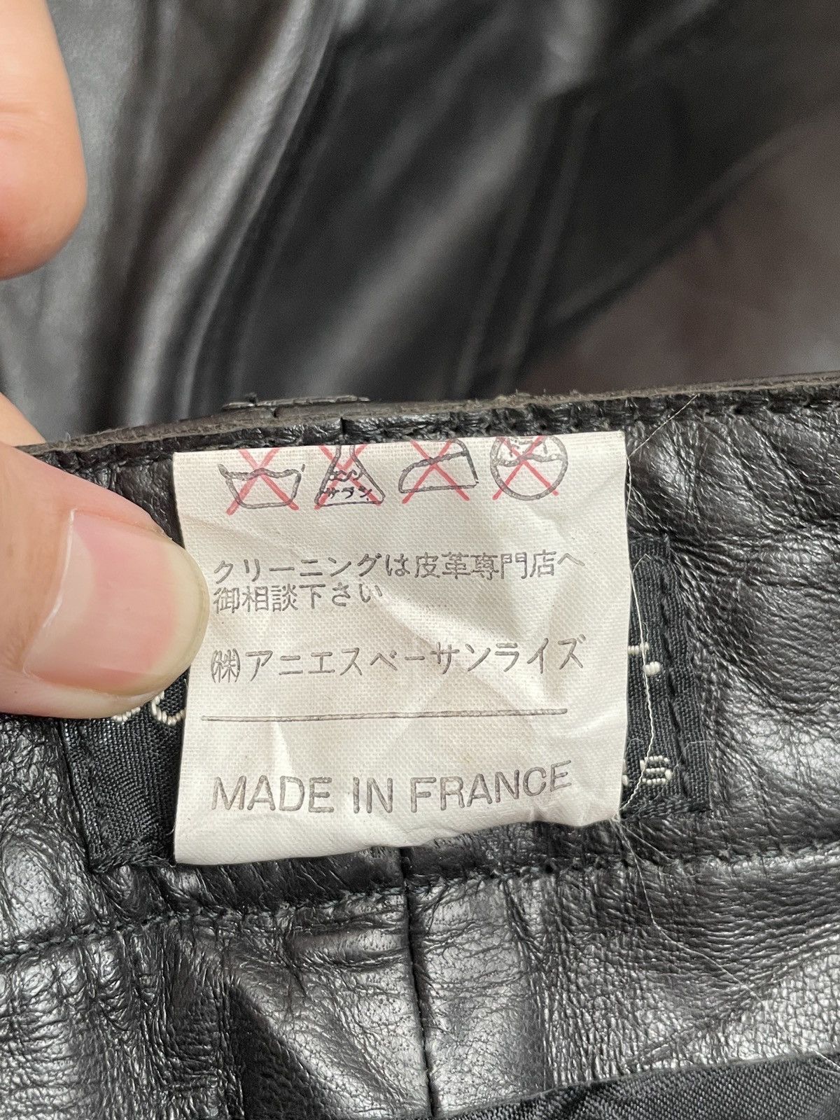 Vintage × agnes b. Vintage Brand Agnes B Leather Pants 1990s Size US 38 / EU 54 - 11 Thumbnail