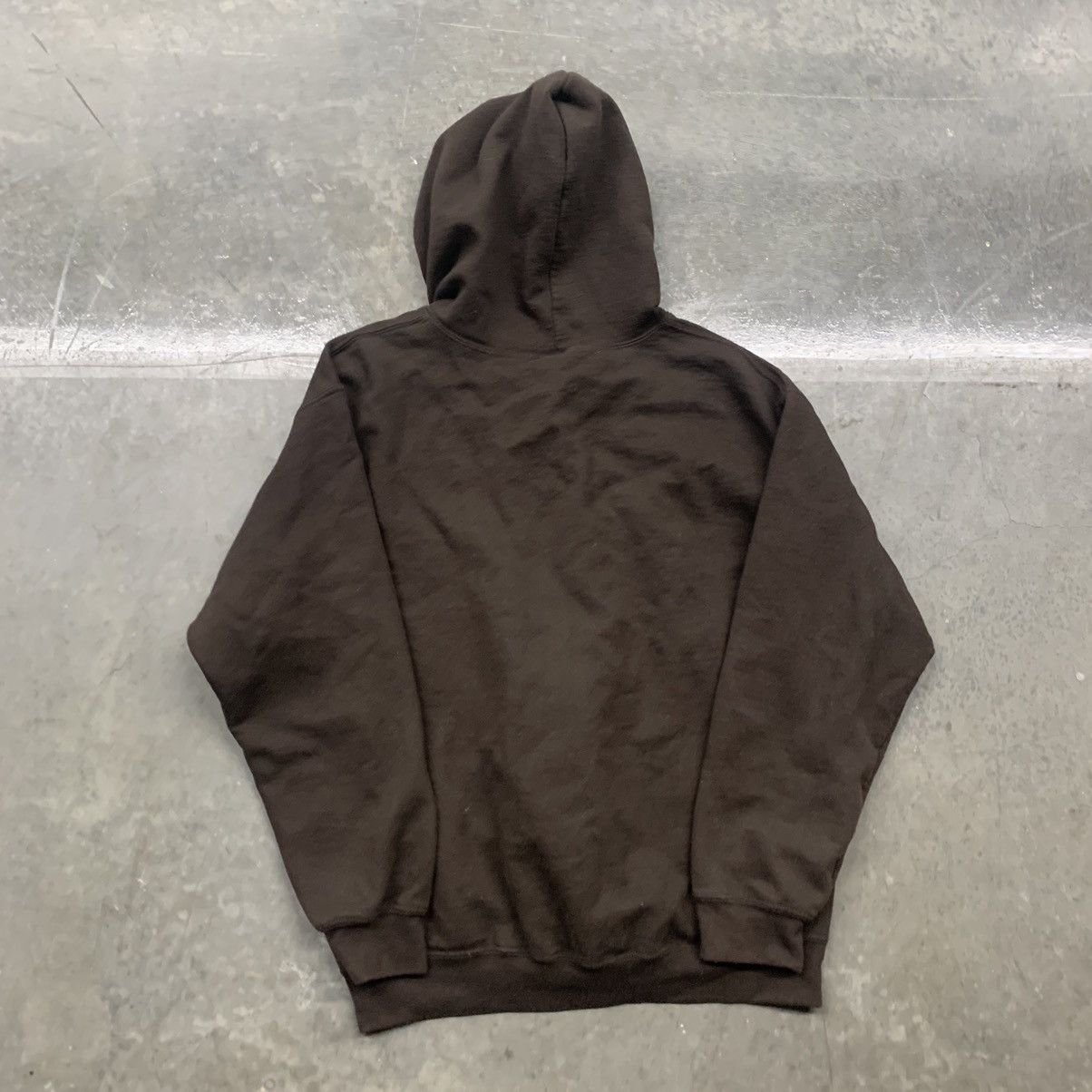 Japanese Brand VINTAGE Y2K BROWN ESSENTIAL ZIP BLANK HOODIE Size US M / EU 48-50 / 2 - 3 Thumbnail