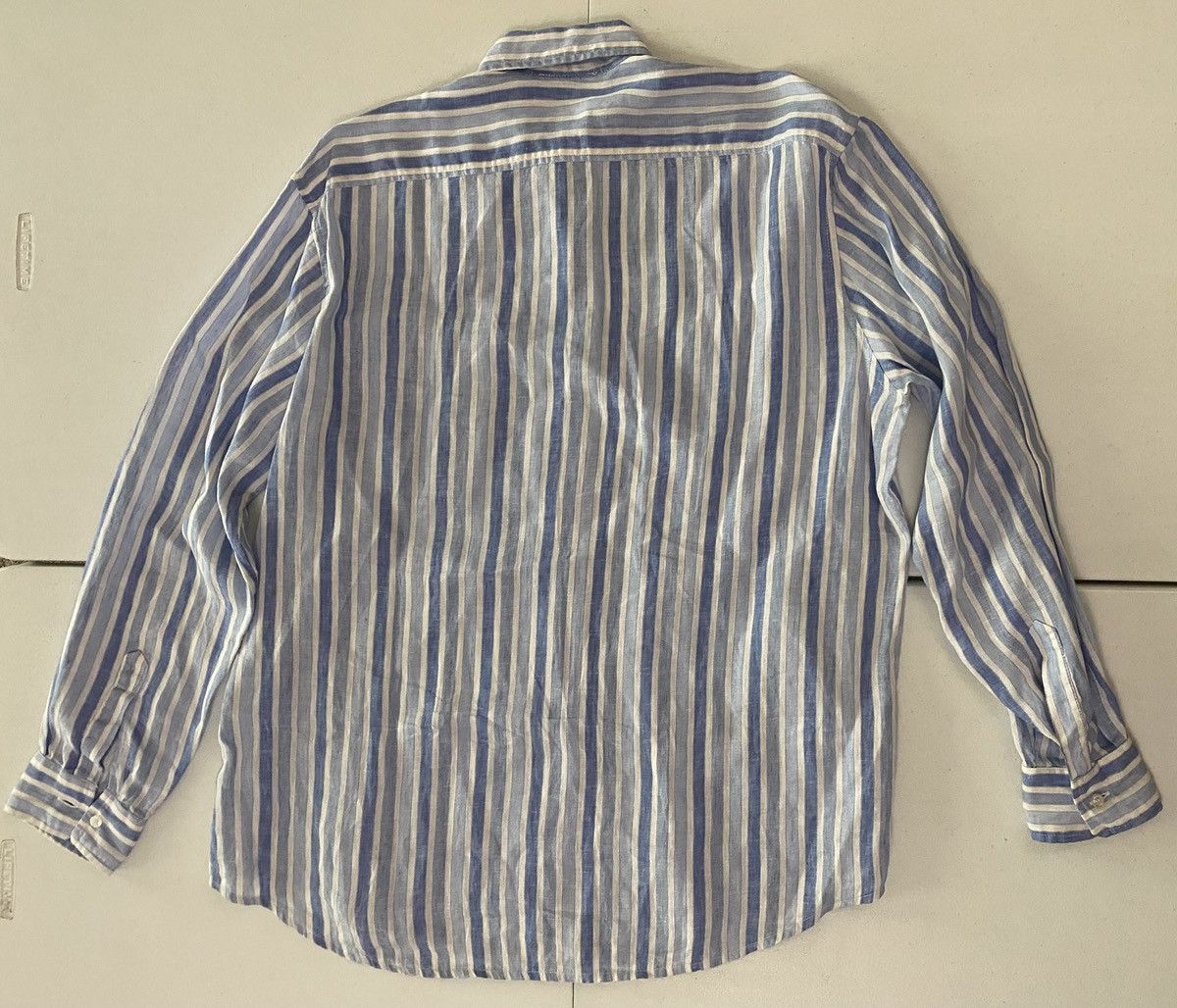 Other Sartoria Saracena Blue Beach Striped 100% Italian Linen XL Size US XL / EU 56 / 4 - 4 Thumbnail