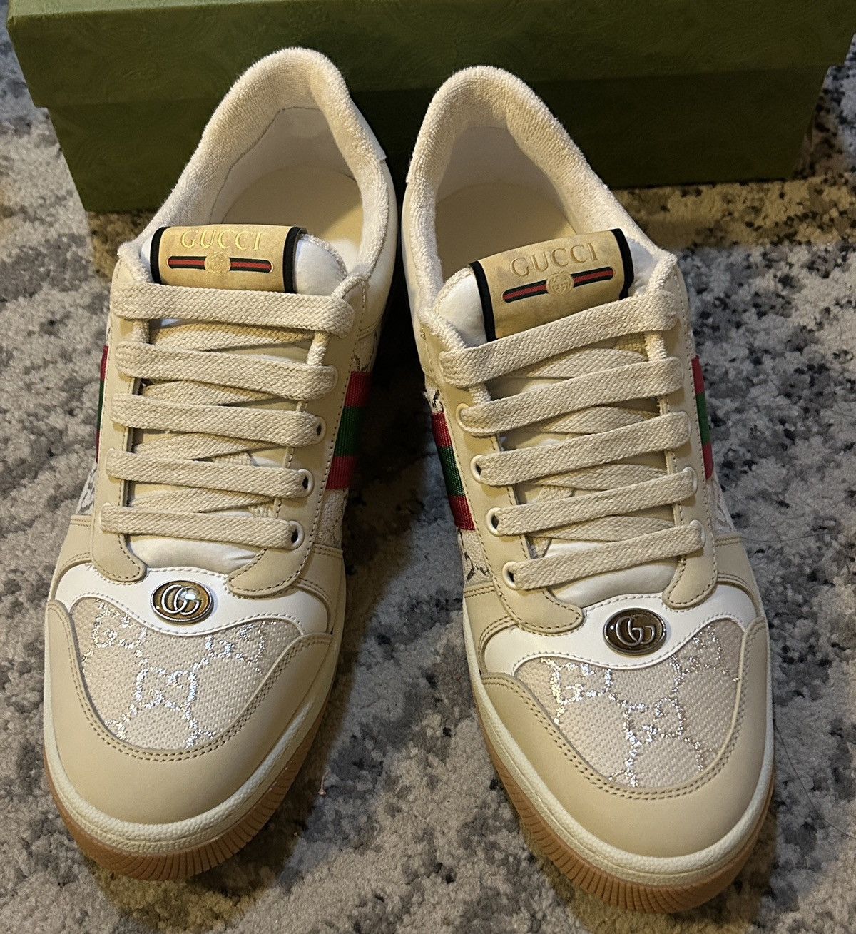 Gucci Gucci Screener Light GG Lame Sneaker size 41.5 Size US 11.5 / IT 41.5 - 4 Thumbnail
