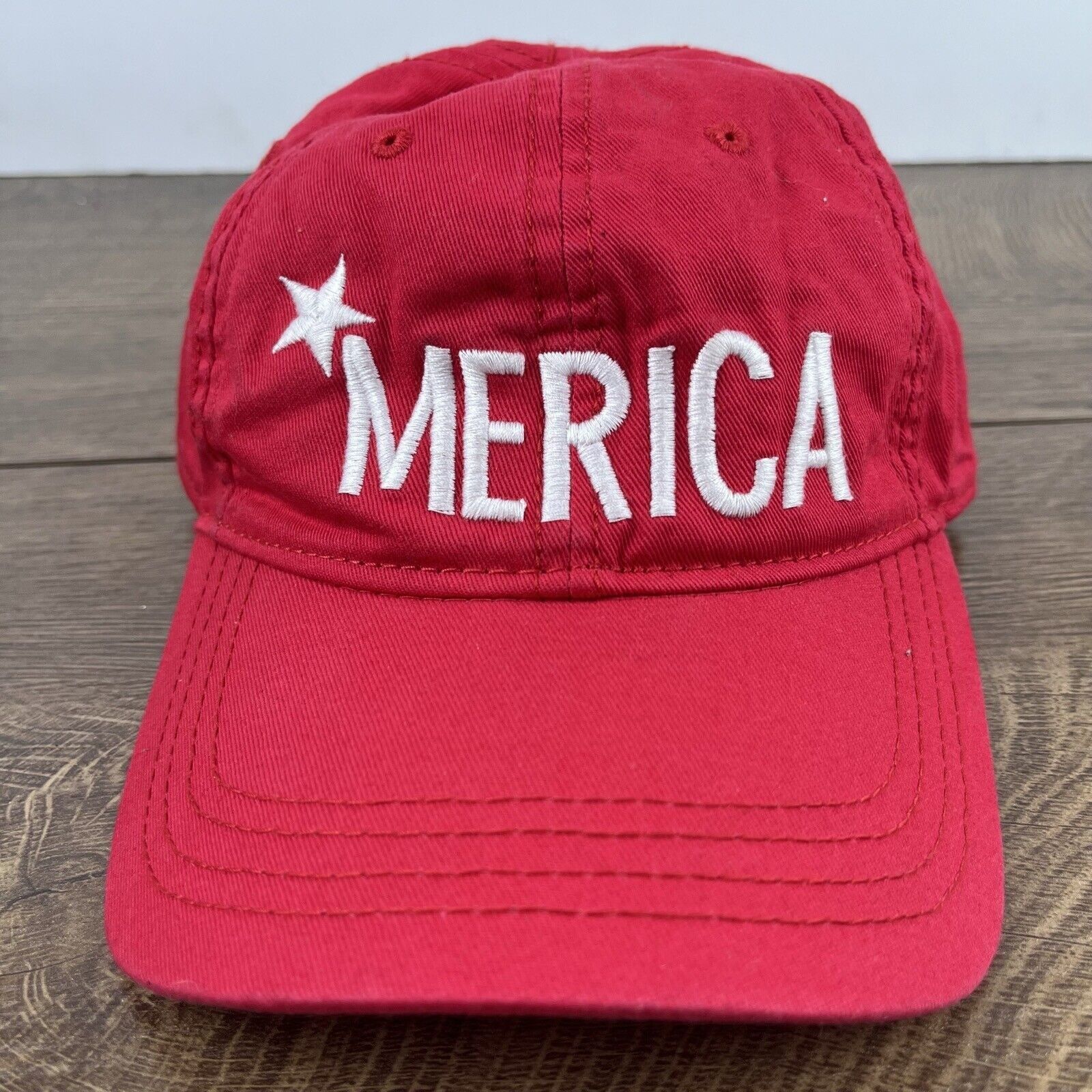Other Merica Hat America Hat Red Cap Adjustable Hat Red Adult Fit Size ONE SIZE - 3 Thumbnail