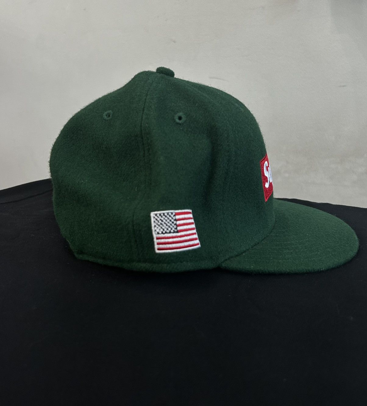 Supreme Supreme Woolrich Box Logo FW10 Green Cap 7 3/8 NEW Size ONE SIZE - 3 Thumbnail
