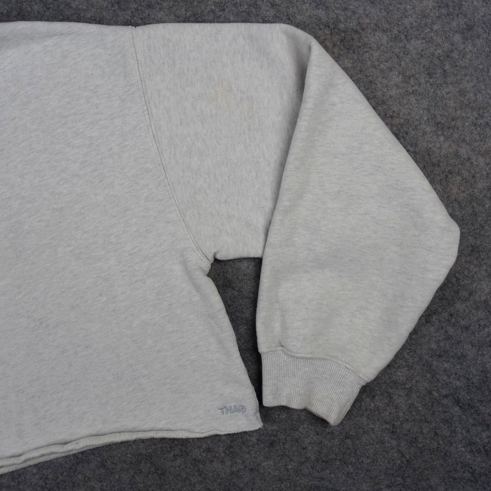 TNA TNA Sweatfleece Cozy Fleece Cropped Hem Crewneck Sweatshirt Womens M Gray Size M / US 6-8 / IT 42-44 - 7 Thumbnail