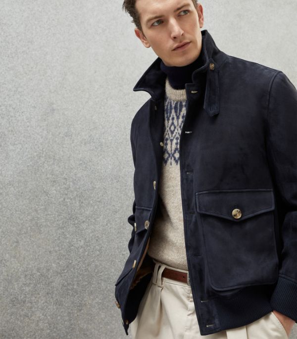 Brunello Cucinelli Jacket in Dark Blue Size US XXL / EU 58 / 5 - 4 Thumbnail