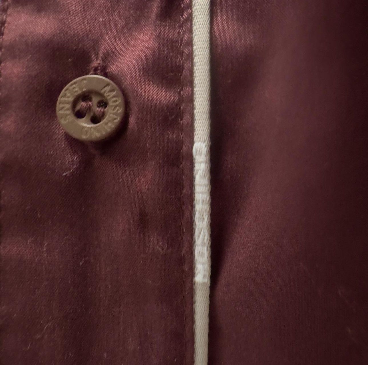 Moschino Vintage Moschino Satin Western Shirt in deep burgundy. Size US L / EU 52-54 / 3 - 6 Thumbnail