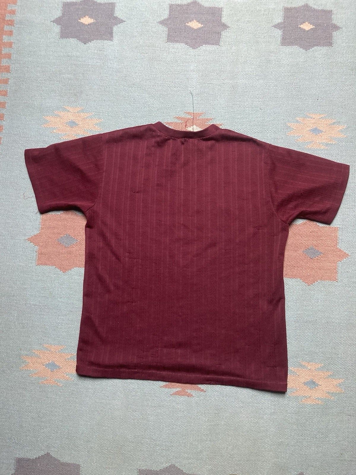 Vintage 70s t shirt polyester nylon? knit mesh beach summer large Size US L / EU 52-54 / 3 - 5 Thumbnail