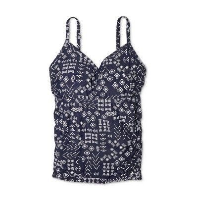 Other Plus Size Tankini Top With Adjustable Straps & Geometric Pri Size XXL / US 16-18 / IT 52-54 - 3 Thumbnail