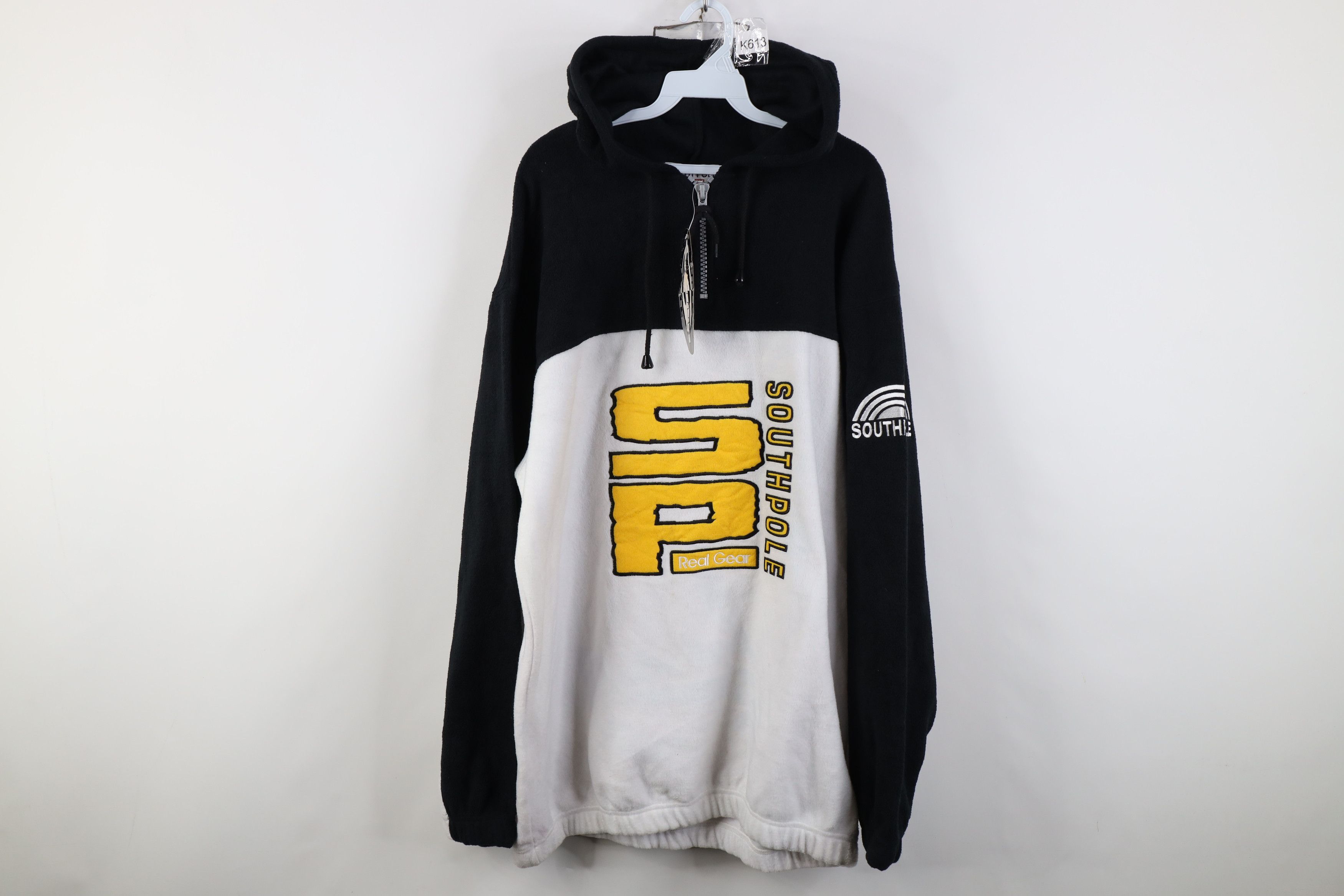 Deadstock Vtg 90s Y2K Southpole Baggy Half Zip Fleece Hoodie