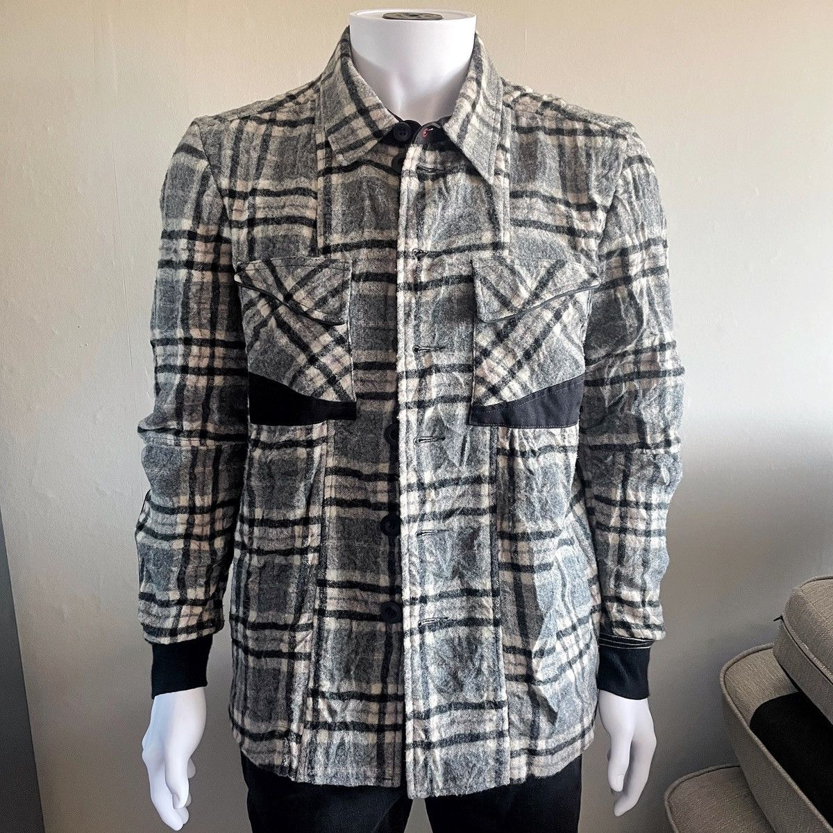 Marithe + Francois Girbaud Marithé et François Girbaud Rare Sample Wool Check Coat Size US L / EU 52-54 / 3 - 1 Thumbnail