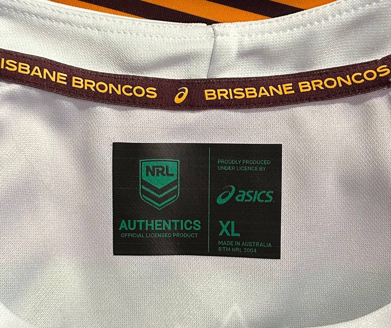 Asics Brisbane Broncos 2024 NRL City ASICS Jersey RUGBY LEAGUE Size US XL / EU 56 / 4 - 6 Thumbnail