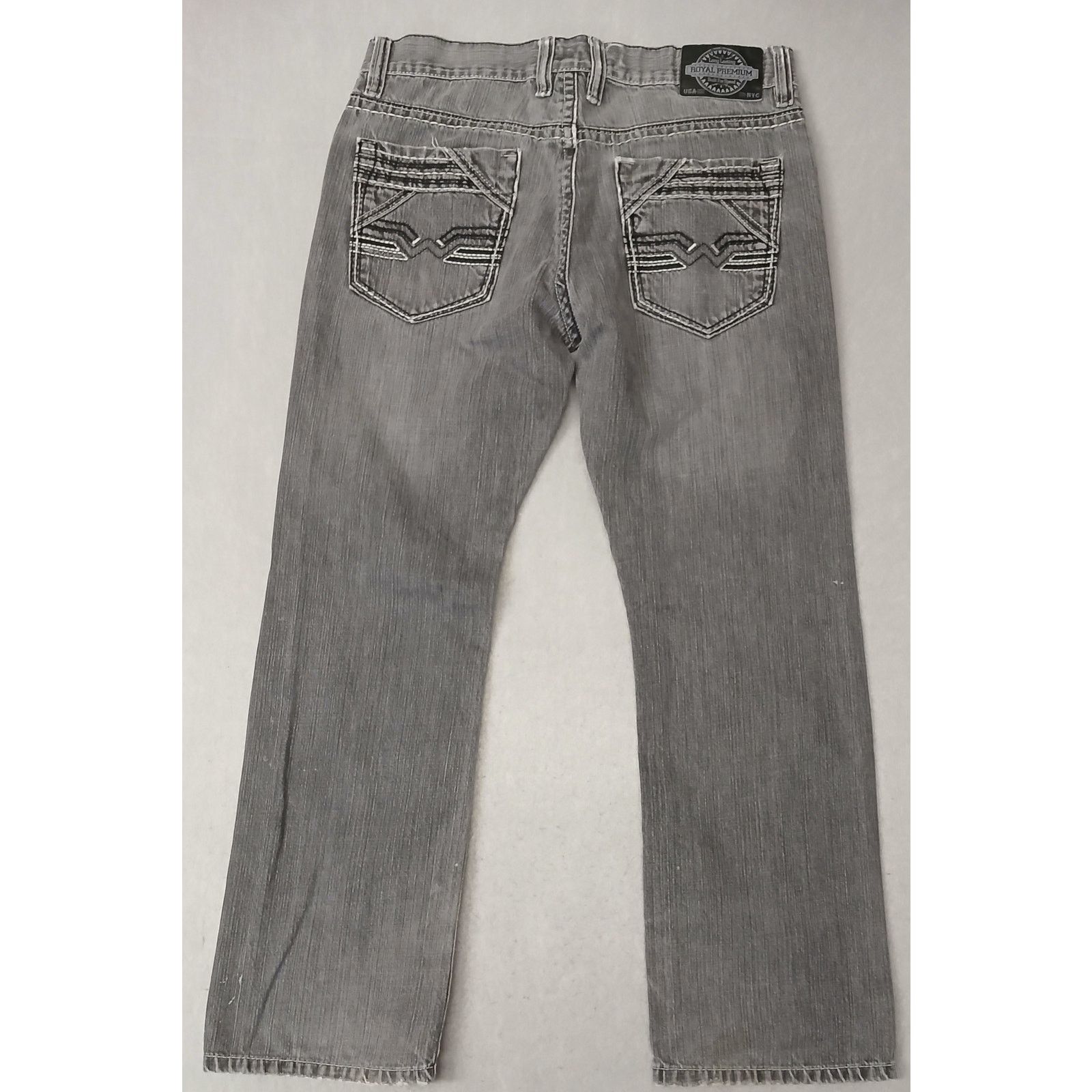 Other Royal (32x30) Mens Gray Straight Boot Cut Denim Jeans Size US 32 / EU 48 - 7 Thumbnail