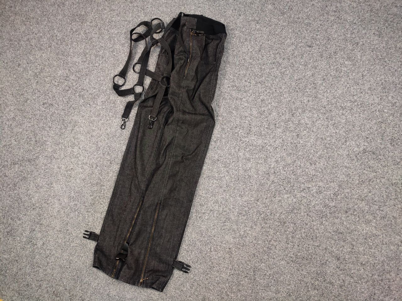 Japanese Brand Vintage 90's House Loferrie Japan design Bondage Zip Pants Size US 32 / EU 48 - 3 Thumbnail