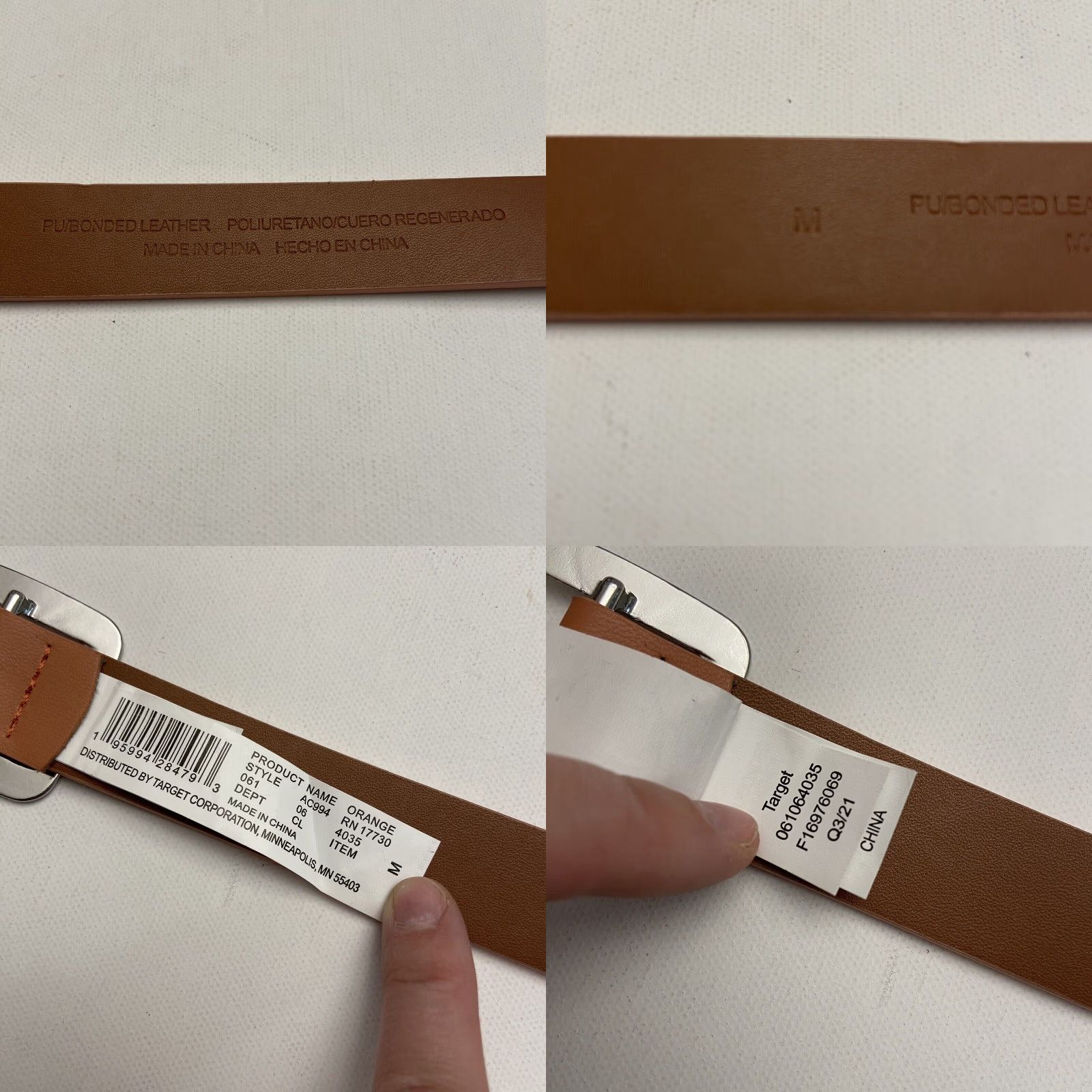 Vintage A New Day Women's Medium Belt Orange Solid Style AC994 Size ONE SIZE - 8 Thumbnail