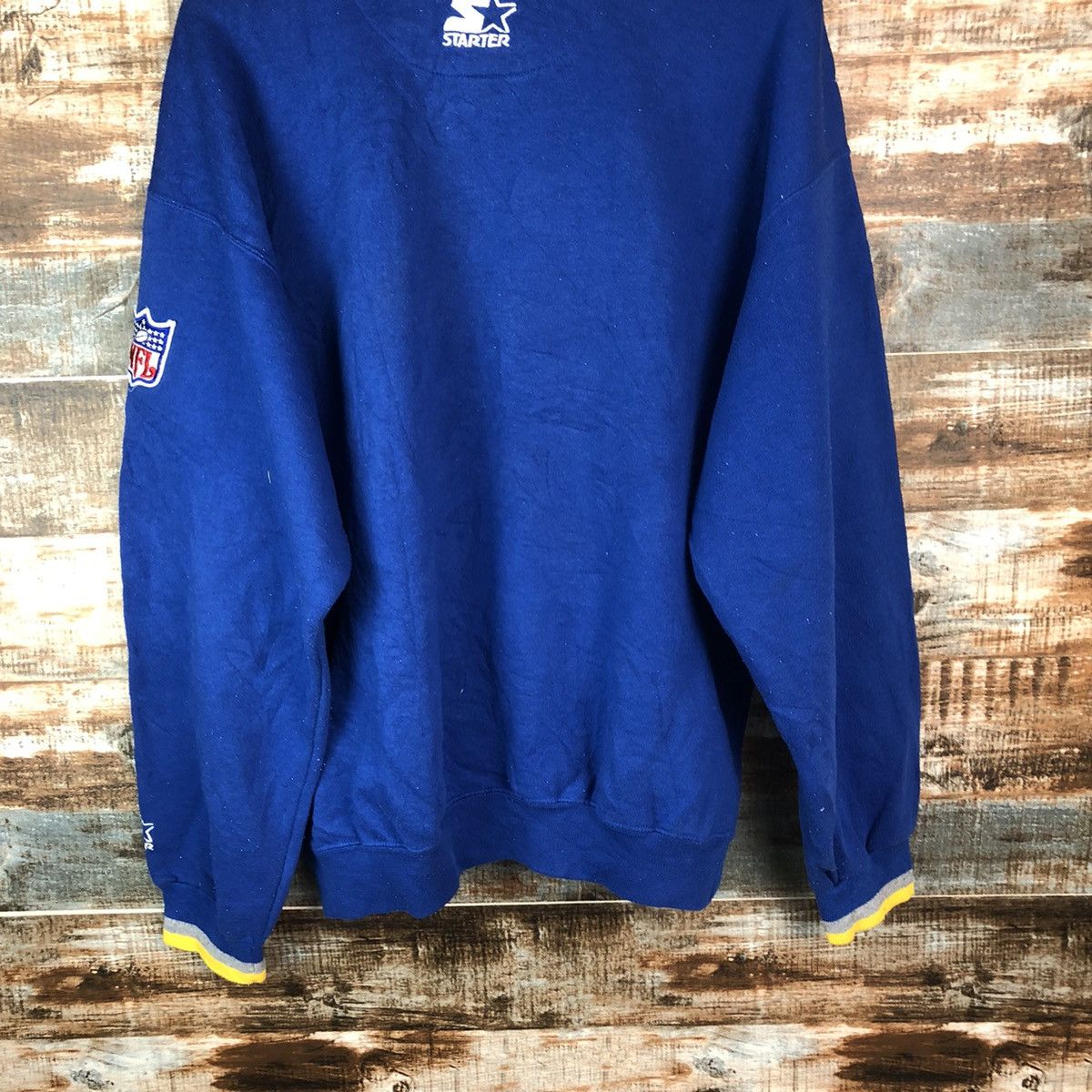 NFL × Starter American Football NFL Blue Jersey sweatshirt #A2029 Size US L / EU 52-54 / 3 - 19 Thumbnail