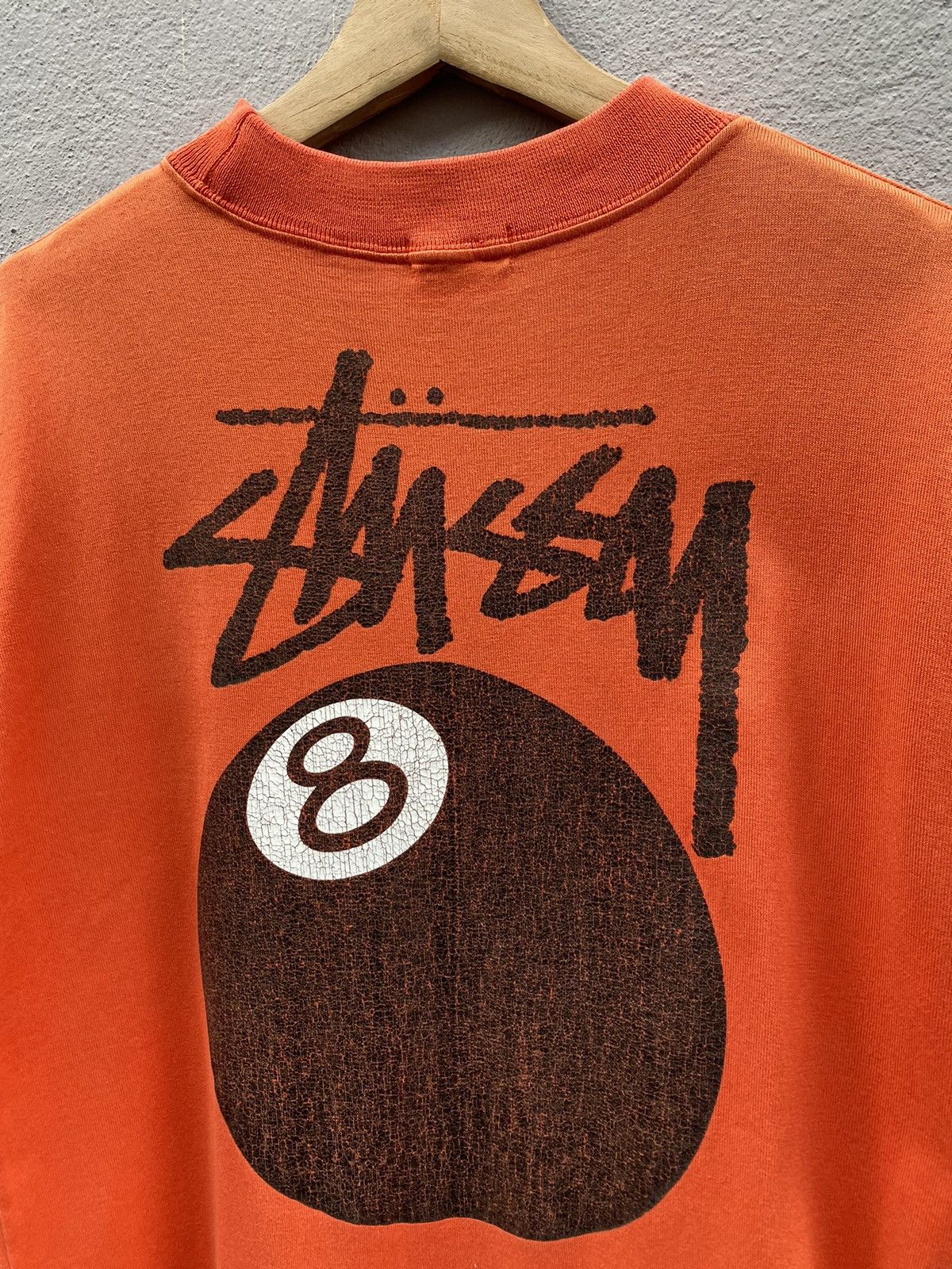 Stussy 💥MEGA RARE💥 OG 1980s Archived Stussy x 8-Ball Orange Tee Size US M / EU 48-50 / 2 - 4 Thumbnail