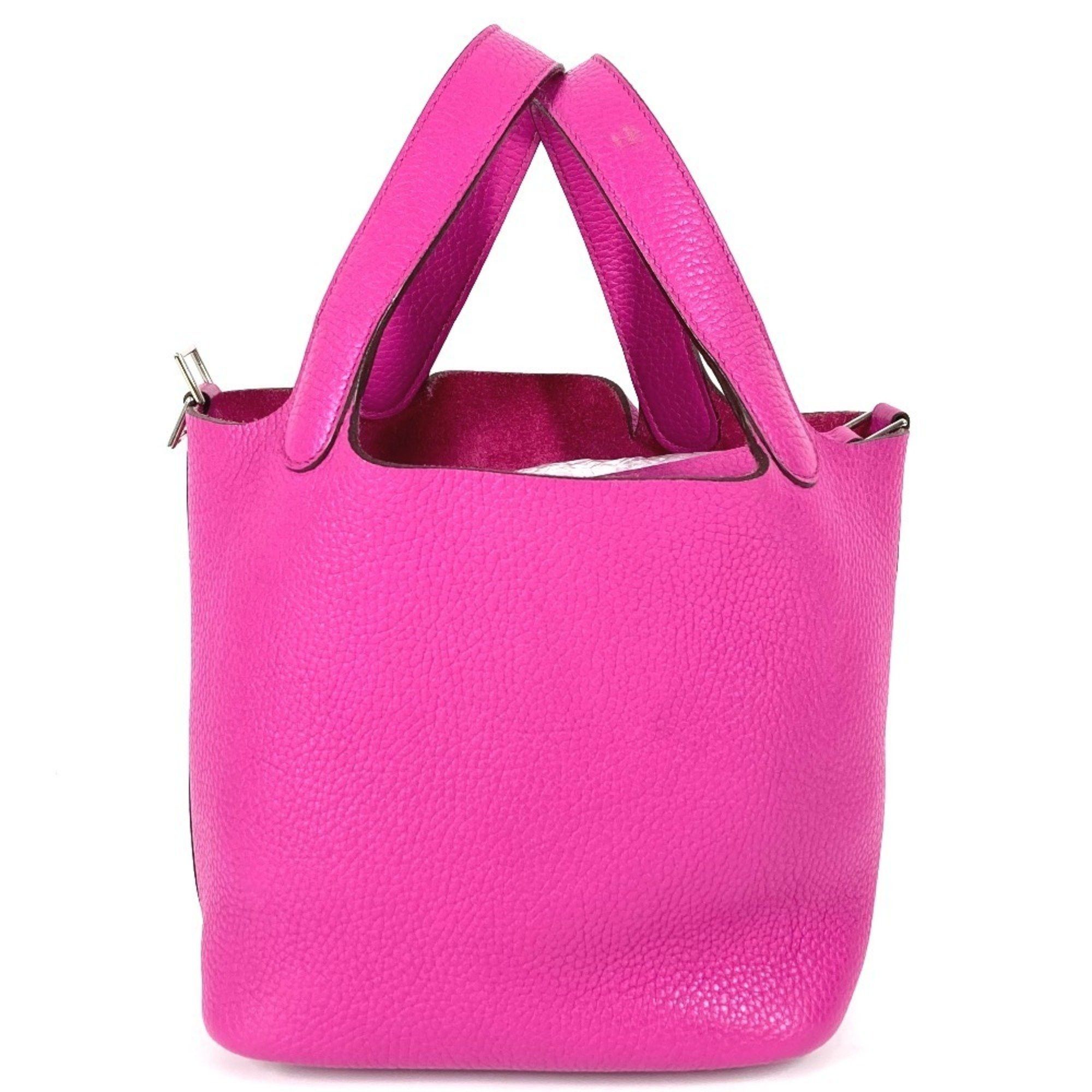 Hermes Picotin Lock Pm Tote Bag Handbag Taurillon Clemence Ladies Magnolia Pink, Women's