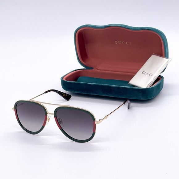 Gucci NEW GUCCI GG0062S 003 AVIATOR FRAME SUNGLASSES GUCCI Size ONE SIZE - 1 Thumbnail