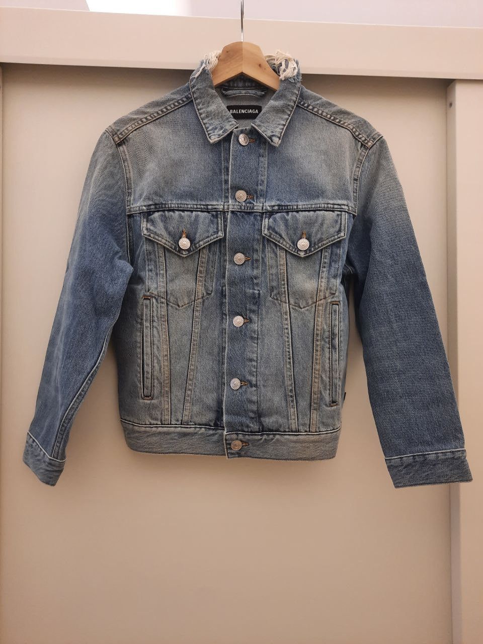 Balenciaga Organic BB Logo Denim Jacket Size US S / EU 44-46 / 1 - 2 Thumbnail