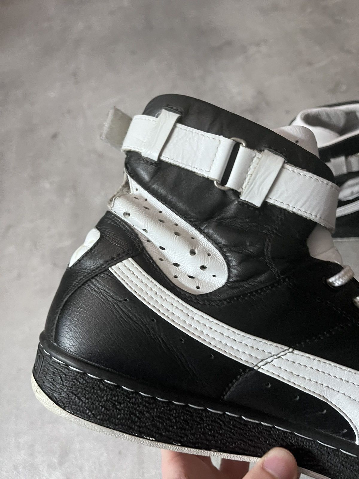Jil Sander × Puma Jil Sander x Puma leather high boots black white Size US 12 / EU 45 - 8 Thumbnail