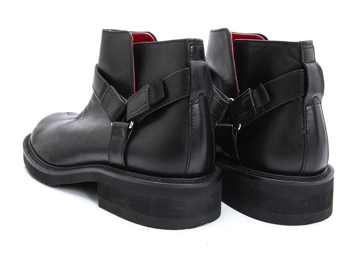 Jean Paul Gaultier Leather Ring Belt Short Boots in Black Size 25 Size US 7 / EU 40 - 9 Thumbnail
