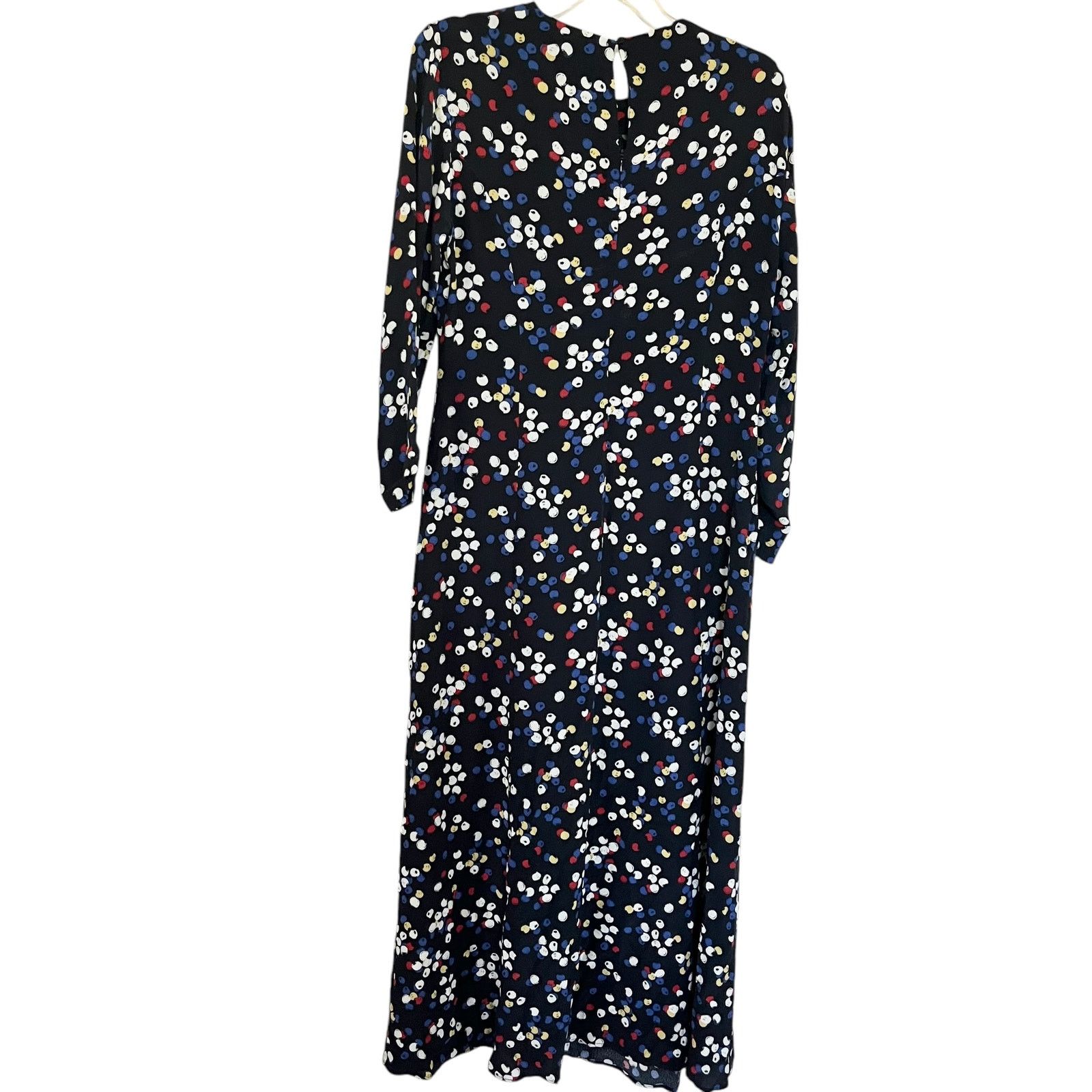 Zara Zara Black Multicolor Confetti Dot Print Maxi Dress Size M / US 6-8 / IT 42-44 - 8 Thumbnail