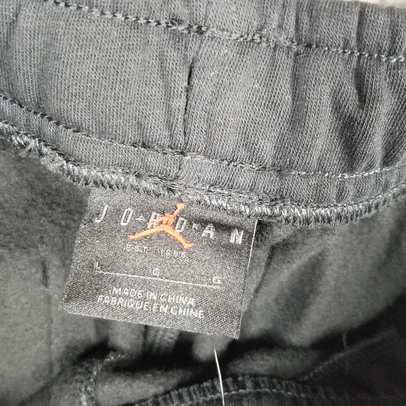 Jordan Brand Jordan Air Jordan Joggers Pants Mens Large Black Striped Tapered Activewear FN6356 Size US 33 - 6 Thumbnail
