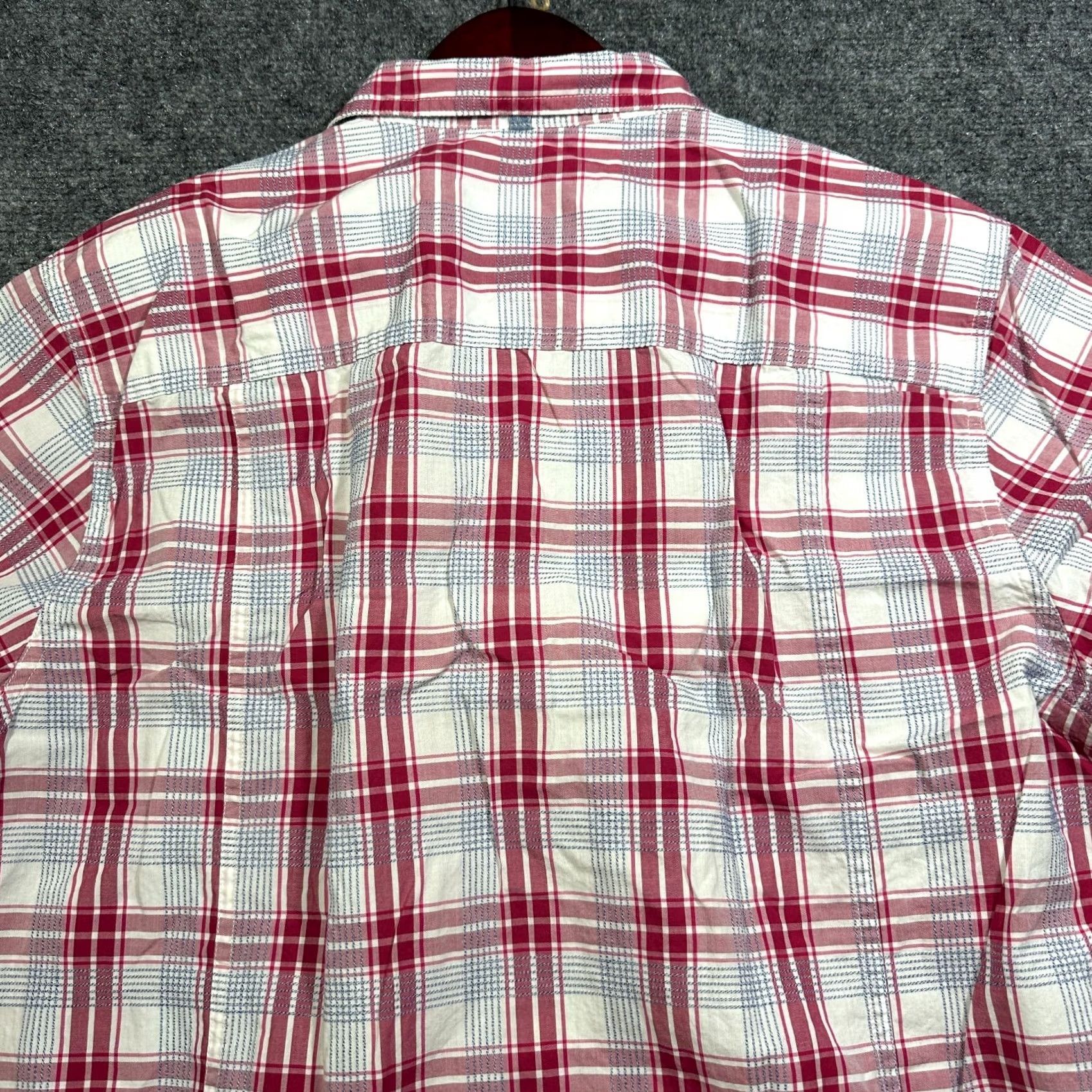 Johnston & Murphy Johnston & Murphy Shirt Mens Medium Plaid Cotton Short Sleeve Button Up Pockets Size US M / EU 48-50 / 2 - 8 Thumbnail