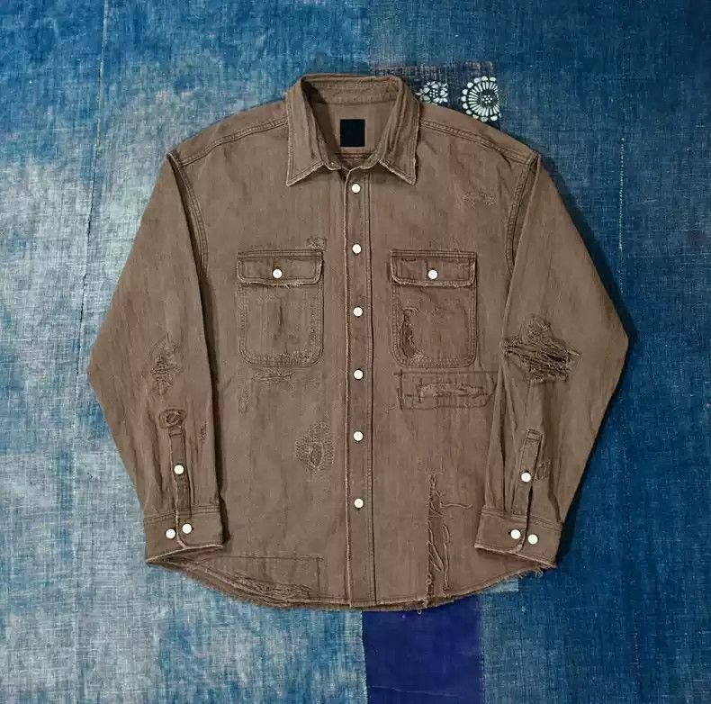 LUMBER visvim トップス GREEN L/S ICT CRASH