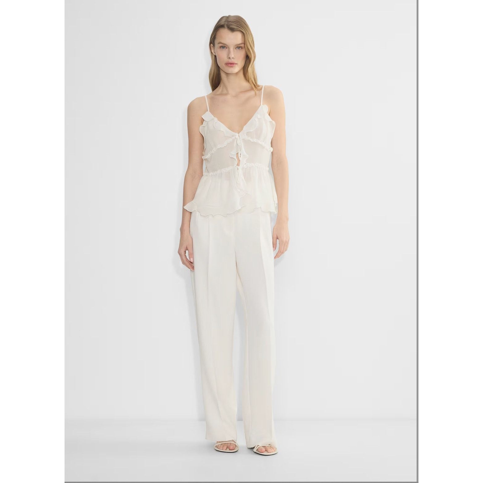 Aritzia NWT Aritzia Wilfred The Effortless Pant - Light Birch 2 Tall Size 26" / US 2 / IT 38 - 1 Thumbnail