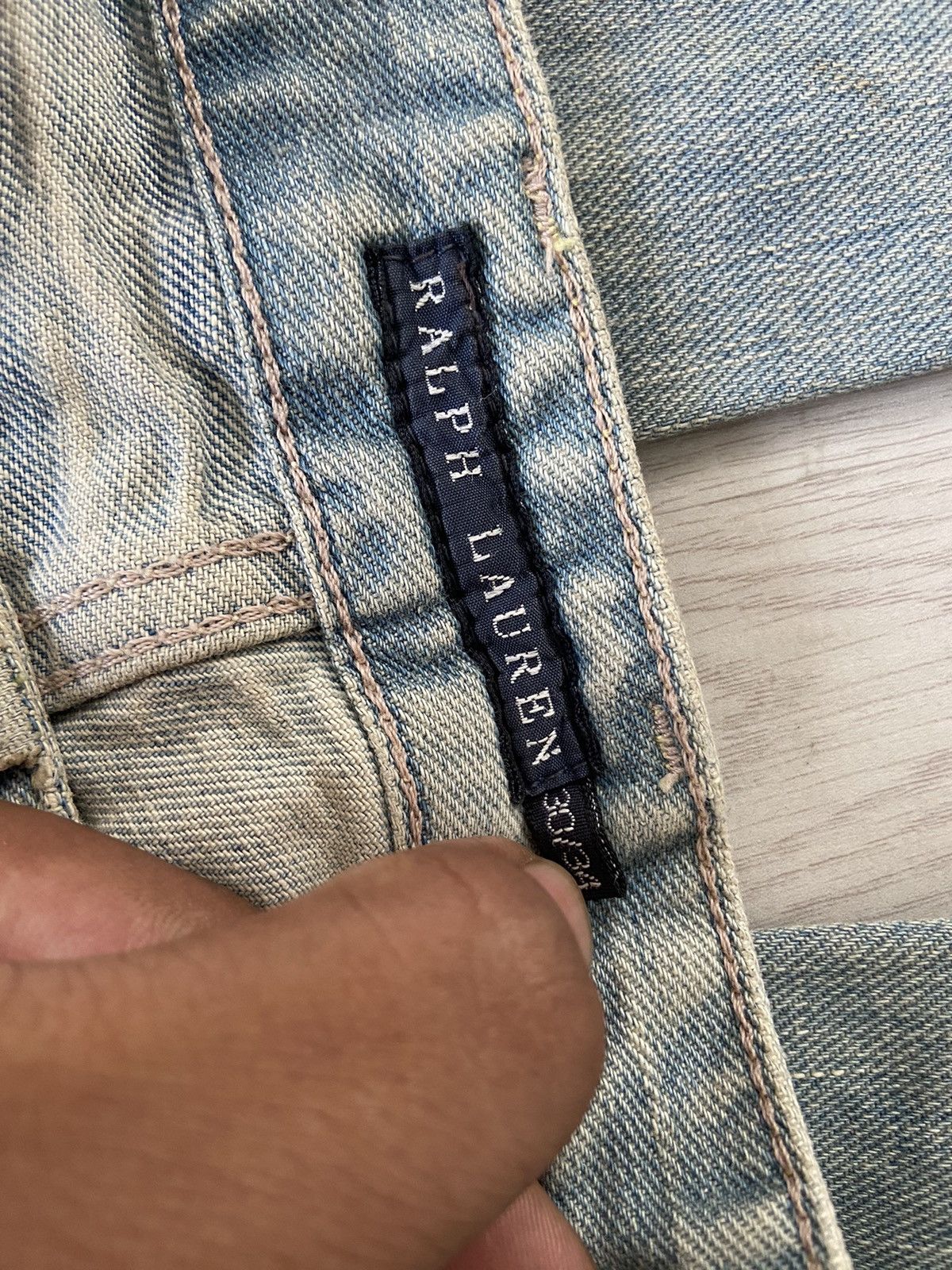 Ralph Lauren Vintage Ralph Lauren Zigzag Buckle Back Baker Denim Size US 34 / EU 50 - 7 Thumbnail