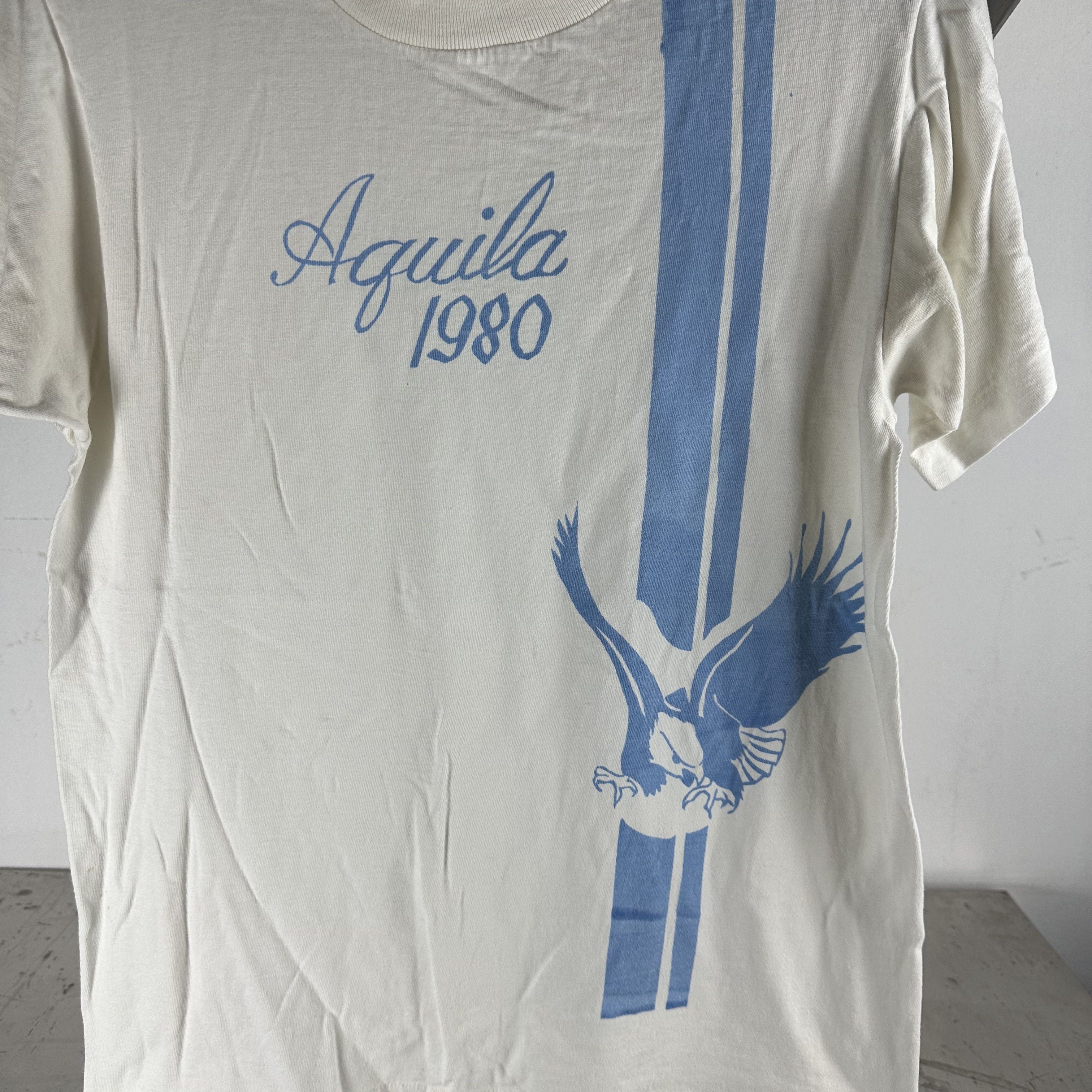 Vintage ​Vintage 1980 Aguila Eagle Graphic Single Stitch T-shirt Size US M / EU 48-50 / 2 - 2 Thumbnail