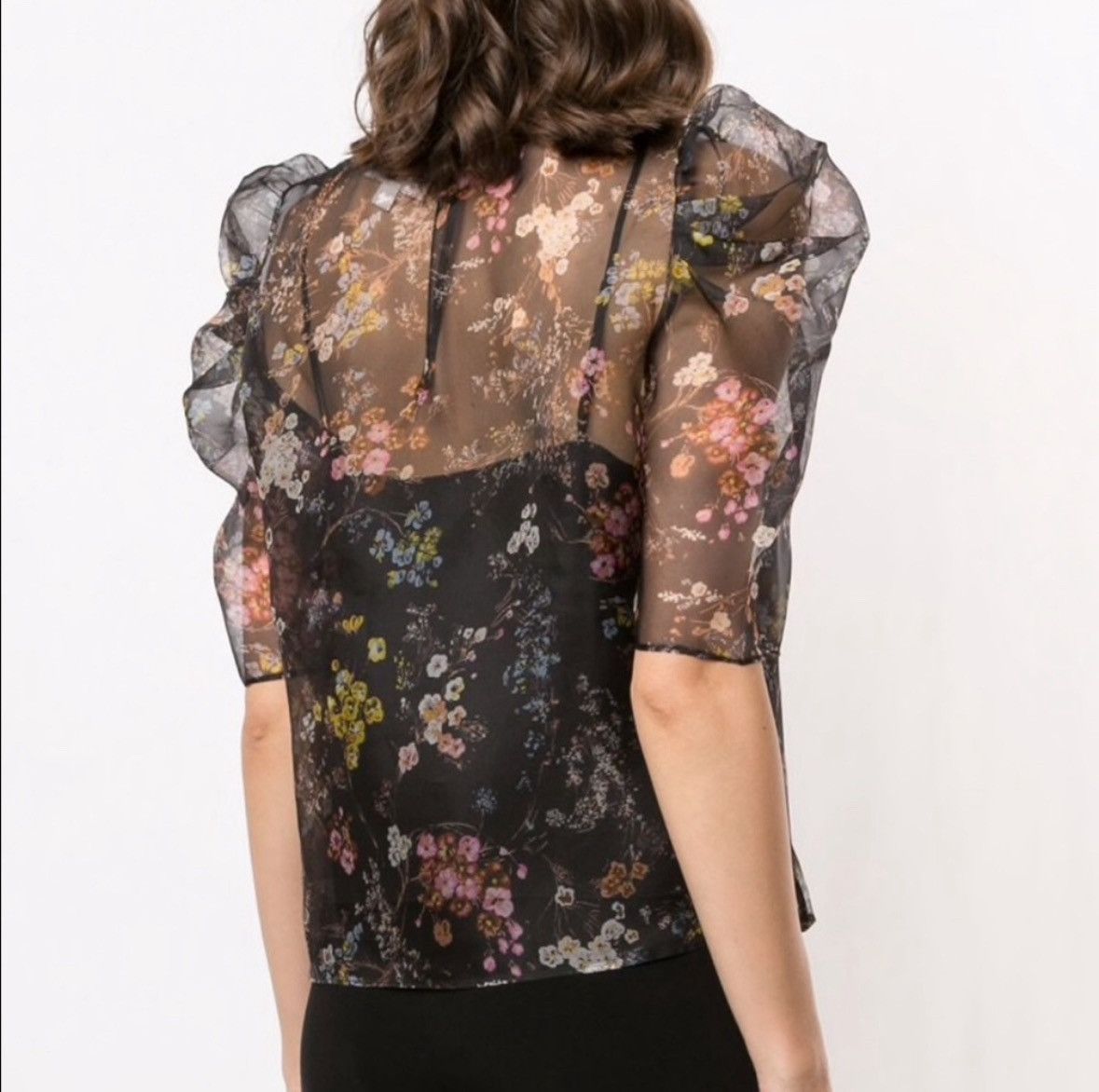 Cinq a Sept Cinq a Sept Sakura Erin Puff Sleeve Blouse/ Size Small Size S / US 4 / IT 40 - 2 Thumbnail