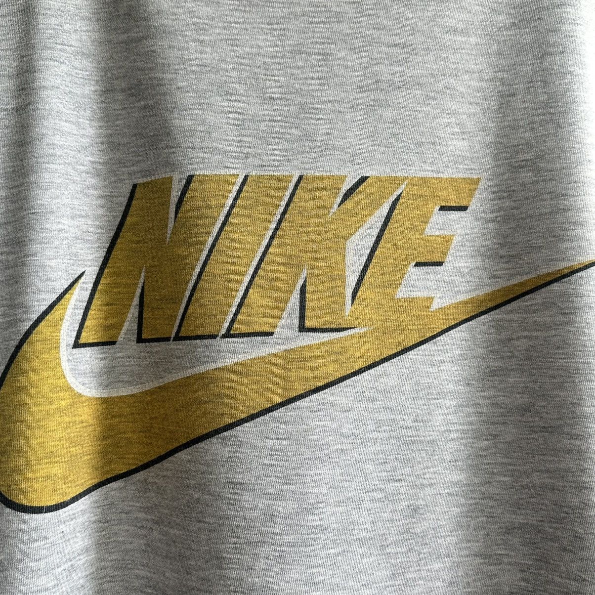 Nike × Vintage Vintage 90s Nike Swoosh Big Logo Tee Size US L / EU 52-54 / 3 - 3 Thumbnail