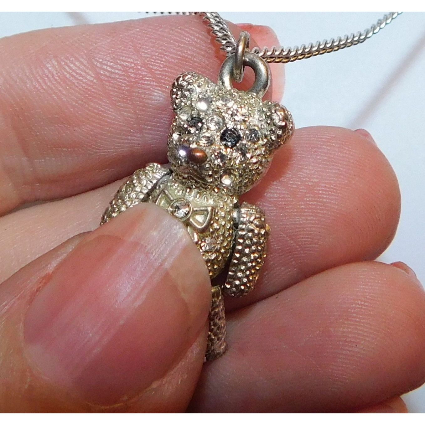Other Articulated Rhinestone Bear Pendant Necklace Size ONE SIZE - 10 Thumbnail