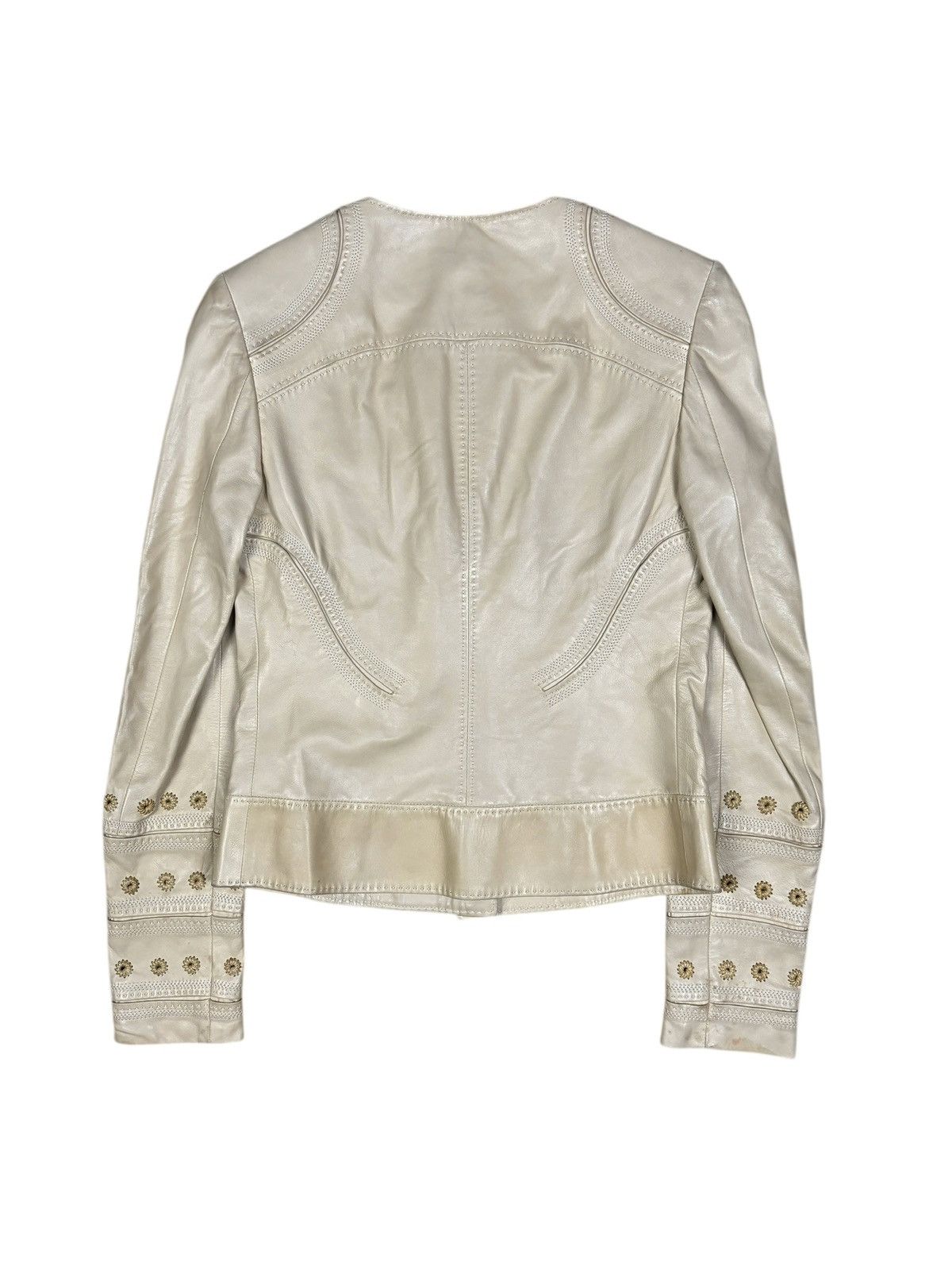 Gucci Gucci Frida Giannini Era Cream Leather Jacket Size S / US 4 / IT 40 - 2 Thumbnail