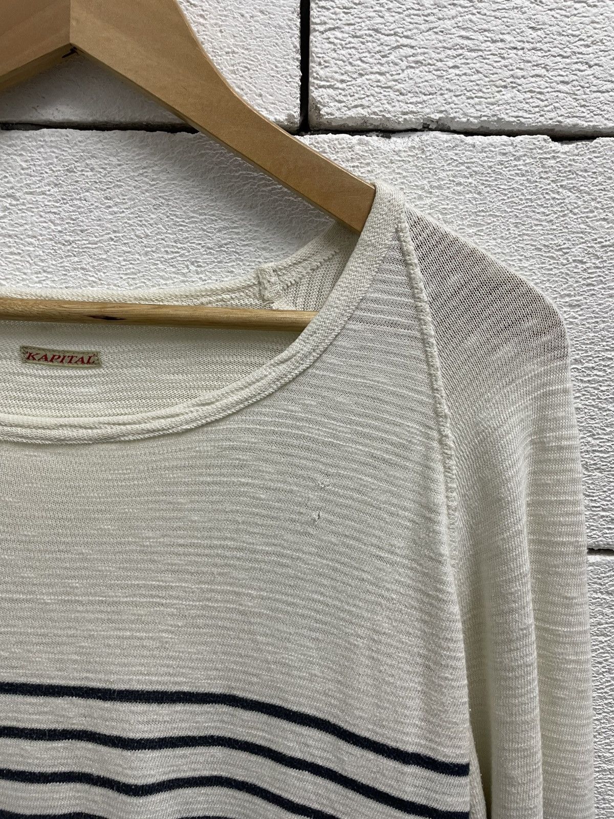 Kapital KAPITAL Long-Sleeve Crew Neck T-Shirt Size L / US 10 / IT 46 - 3 Thumbnail