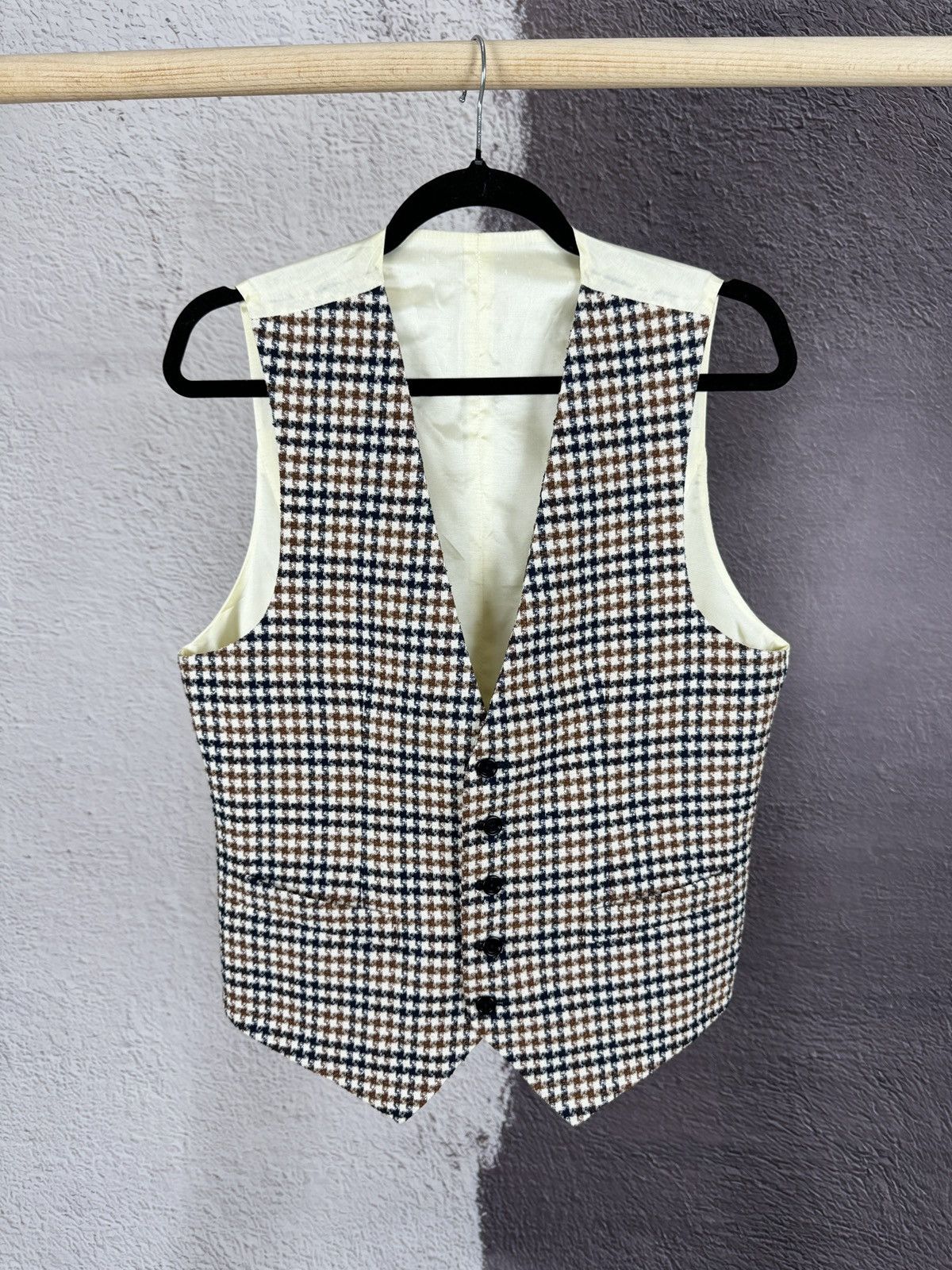 Paoloni Paoloni Houdstooth Quarantasei Classic vest waistcoat Size 36R - 1 Thumbnail