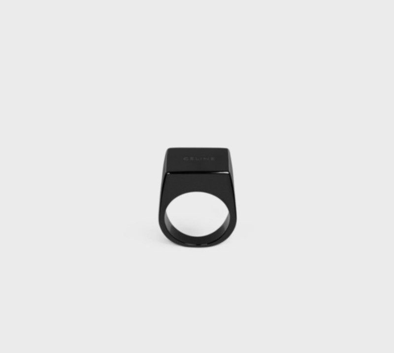 Celine o1bcso1str0225 460DO6PLX Size: OS / Ring in Black Size ONE SIZE - 1 Thumbnail