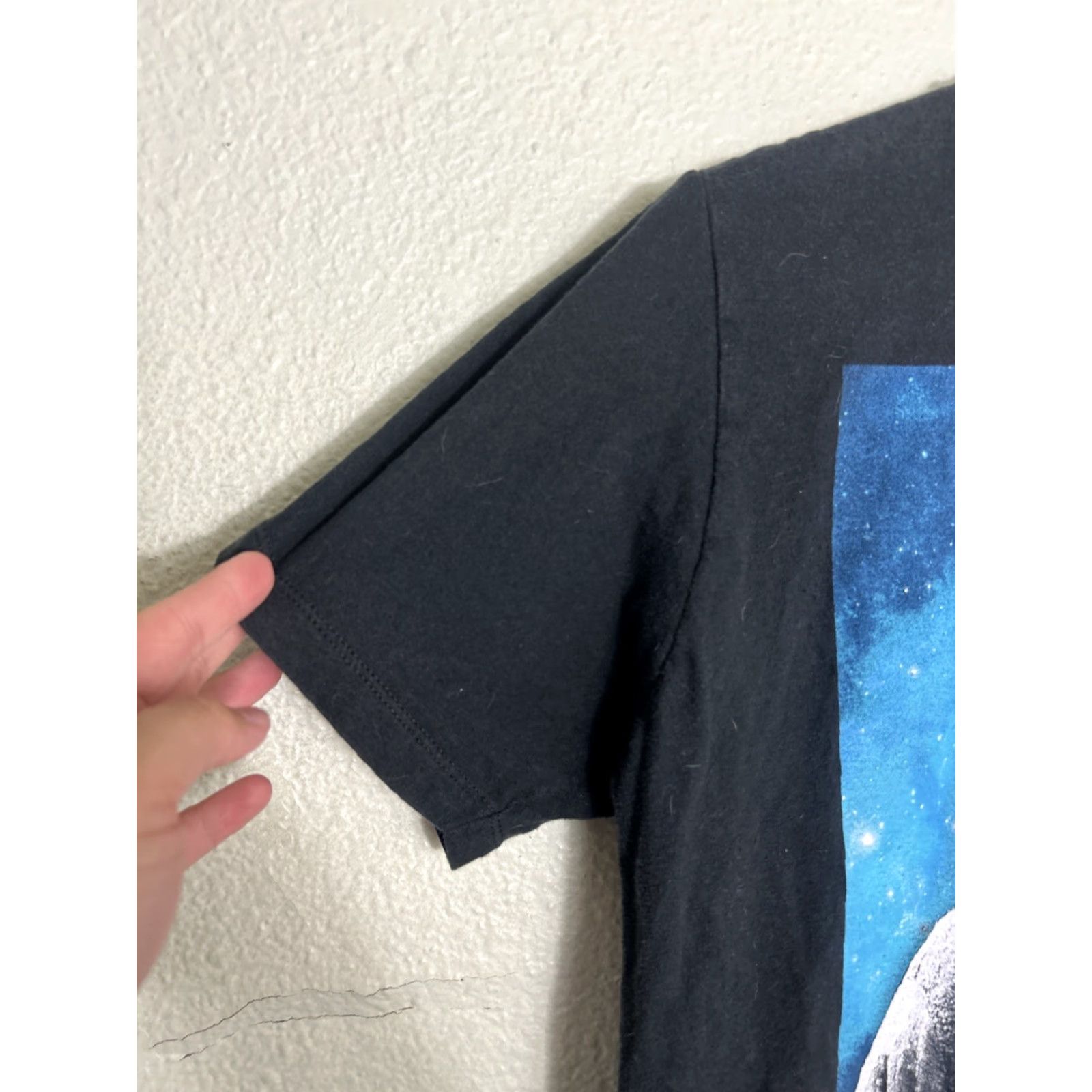 Vintage Albert Einstein Space Shirt Womens Medium Yellow Graphic Tee Black Blue Red Size M / US 6-8 / IT 42-44 - 3 Thumbnail