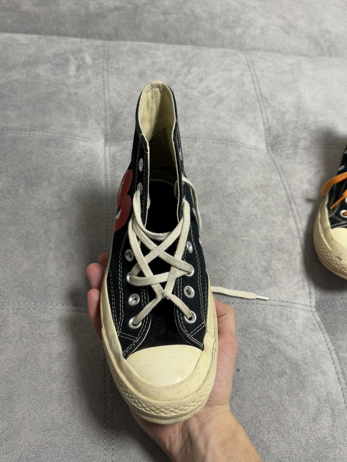 Comme des Garcons × Vintage Vintage Come des garçon Play converse distressed Y2K shoes Size US 8.5 / EU 41-42 - 4 Thumbnail