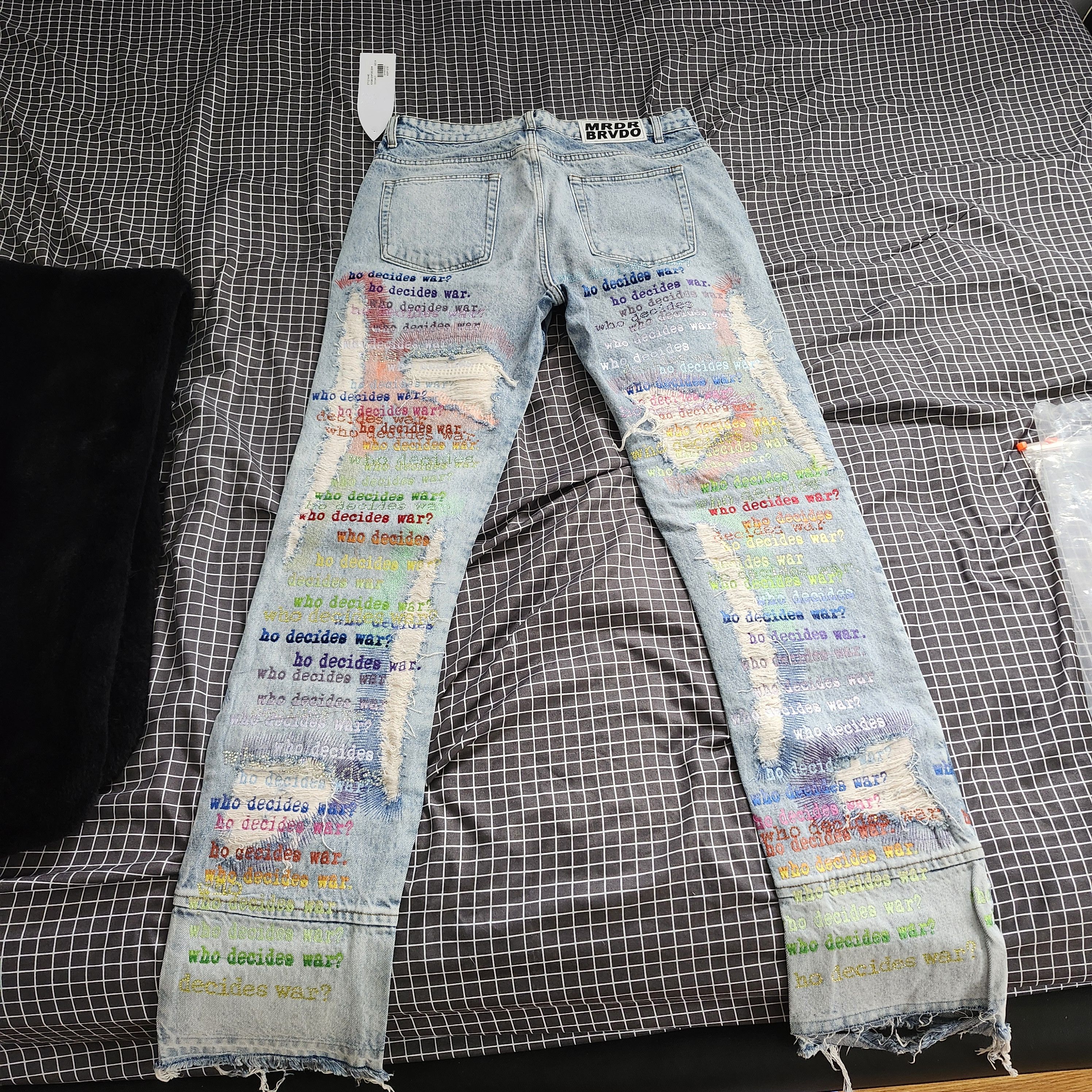 Ev Bravado Ev Bravado multi color who decides war denim Size US 34 / EU 50 - 4 Thumbnail
