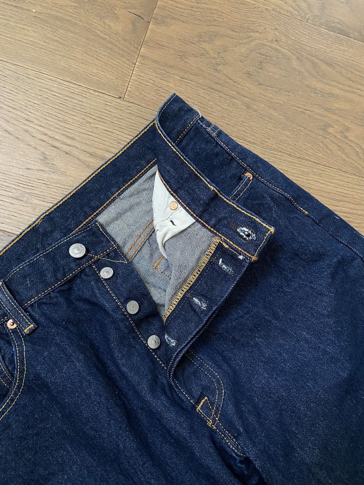 Levi's × Vintage Levi’s 501 Raw Denim Jeans Size US 34 / EU 50 - 3 Thumbnail