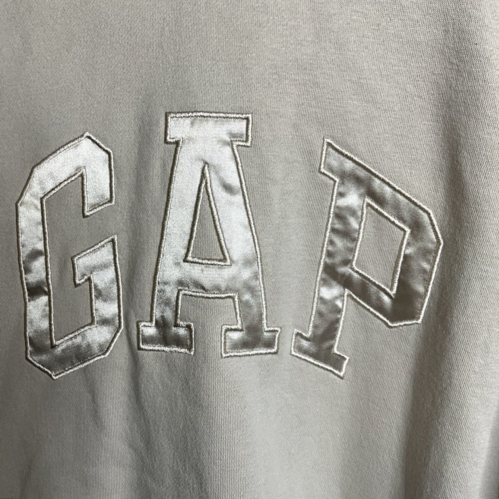 Gap GAP Hoodie Pullover Women's XL Beige Logo Cropped Sweatshirt Boxy Hooded Oversized 90s Classic Activewear Casual Feminine Womens Size XL / US 12-14 / IT 48-50 - 2 Thumbnail