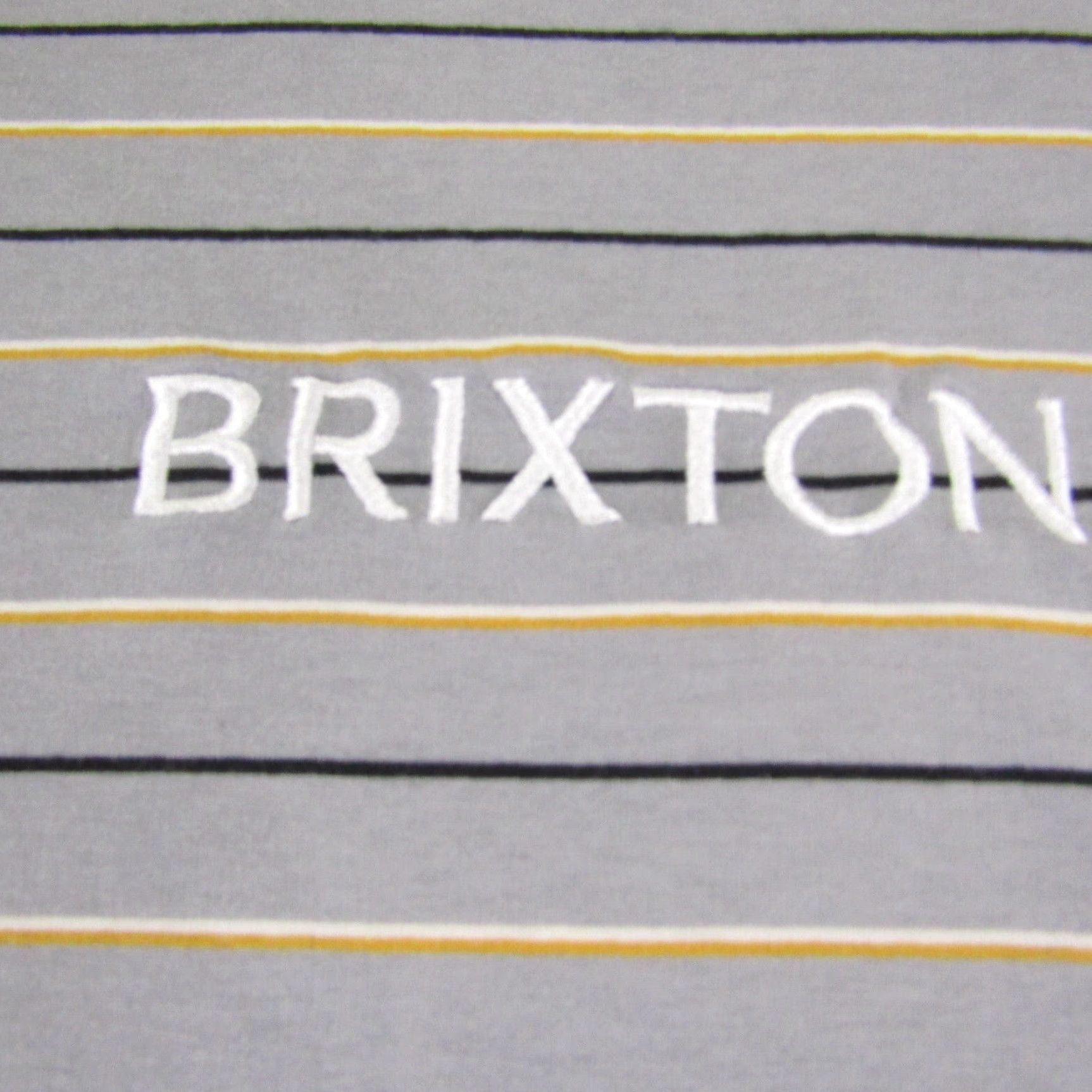 Brixton Brixton Shirt Mens Gray Stripes XL Standard Fit Skateboarding Skater Surfer Size US XL / EU 56 / 4 - 4 Thumbnail