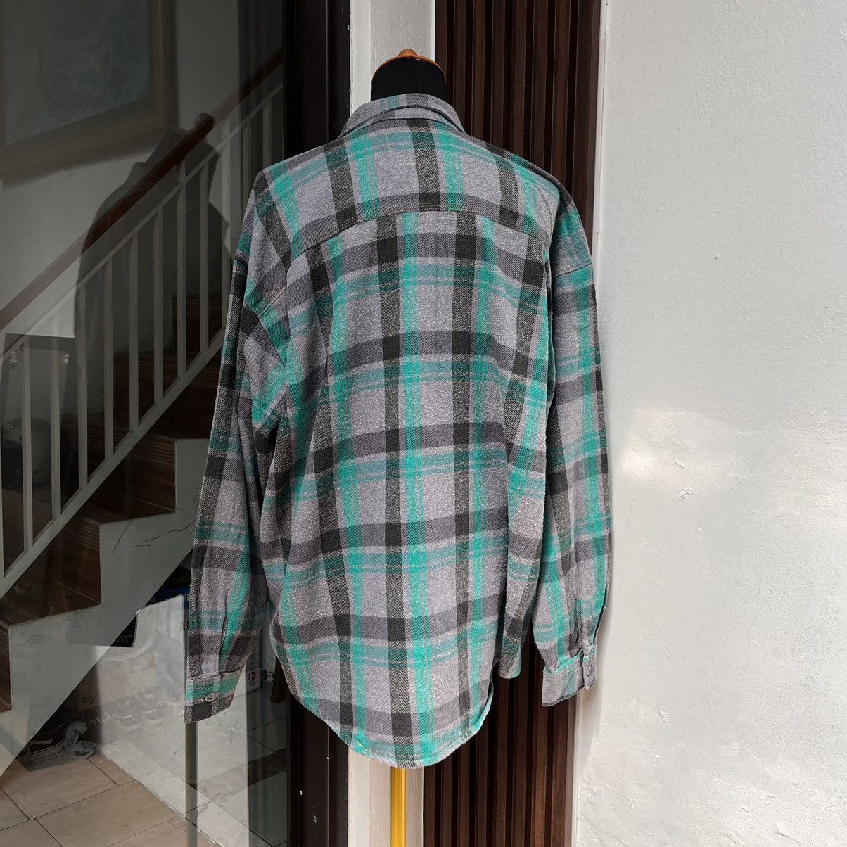 Quiksilver × Vintage 90s Vintage Flanel QUICK SILVER Made IN USA Size US L / EU 52-54 / 3 - 2 Thumbnail