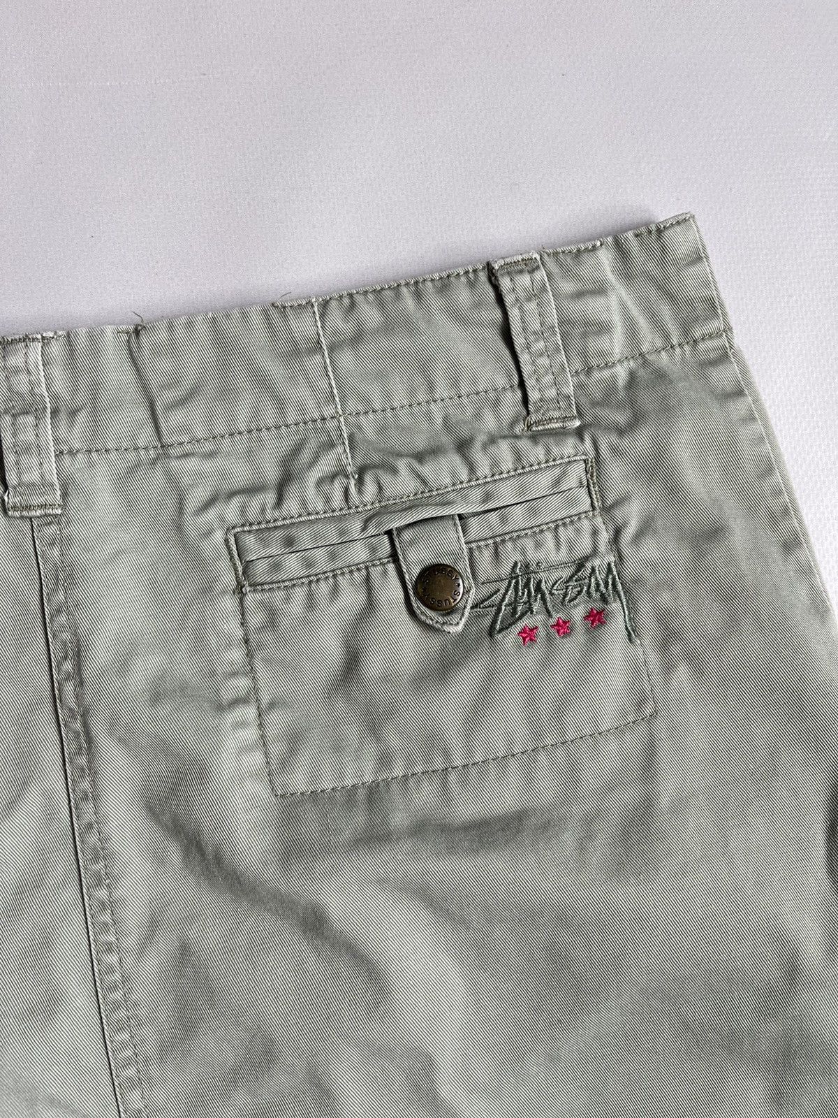 Stussy × Vintage Stussy Y2K Women Grey Pockets Faded Mini Skirt Size 32" / US 10 / IT 46 - 8 Thumbnail