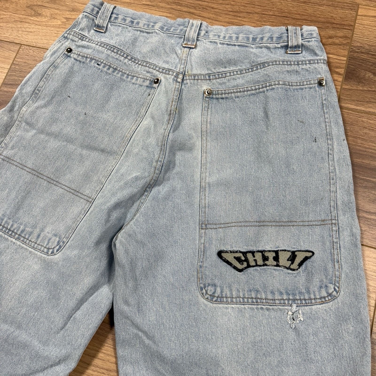 Vintage Vintage Hot Chili Blues Baggy Denim Shorts Size 36 (34x13) 9 Size US 36 / EU 52 - 12 Thumbnail