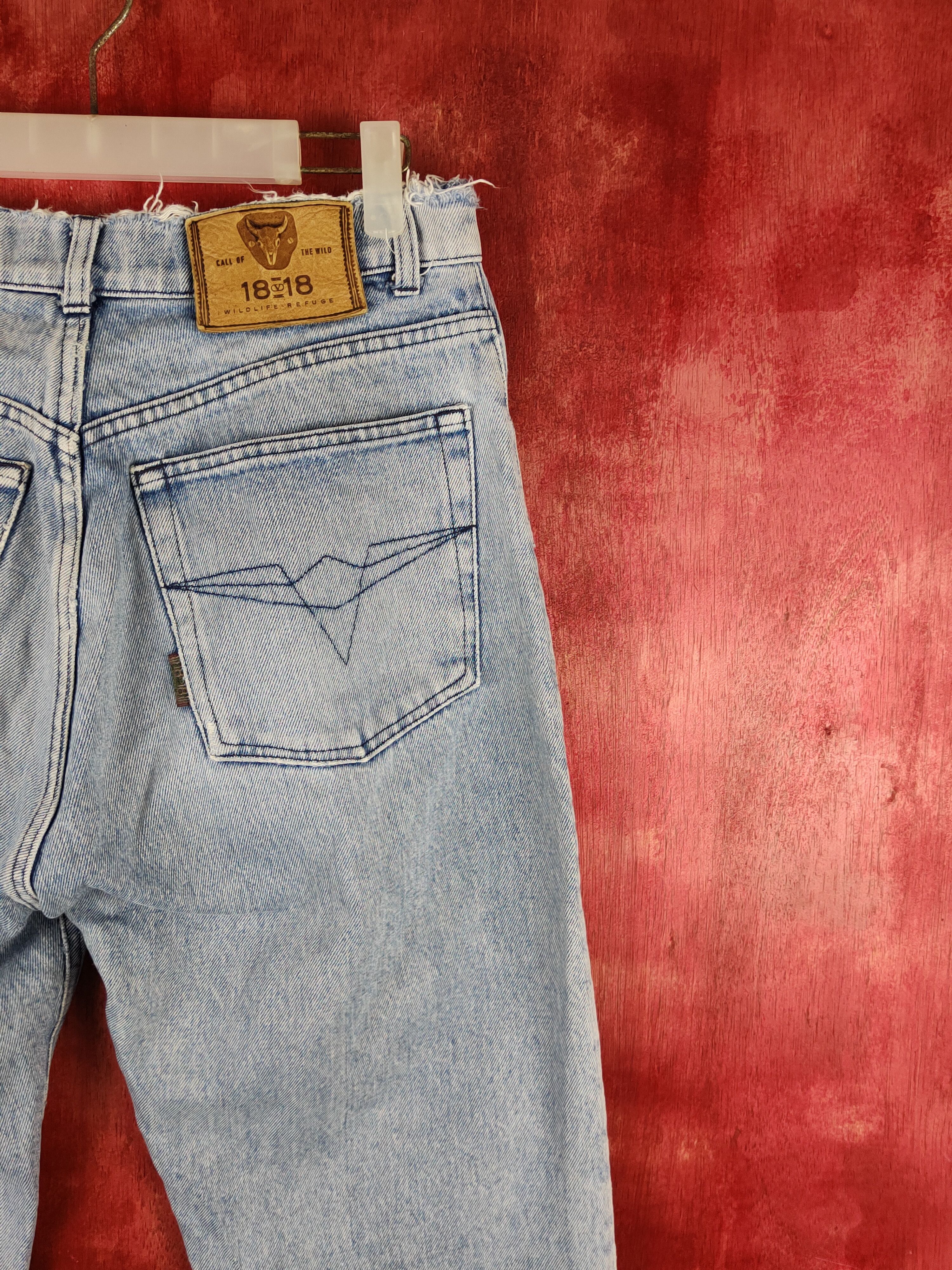 Vintage 18v18 Blue italy vintage Distressed Ripped Jeans #S1628 Size US 29 - 13 Thumbnail