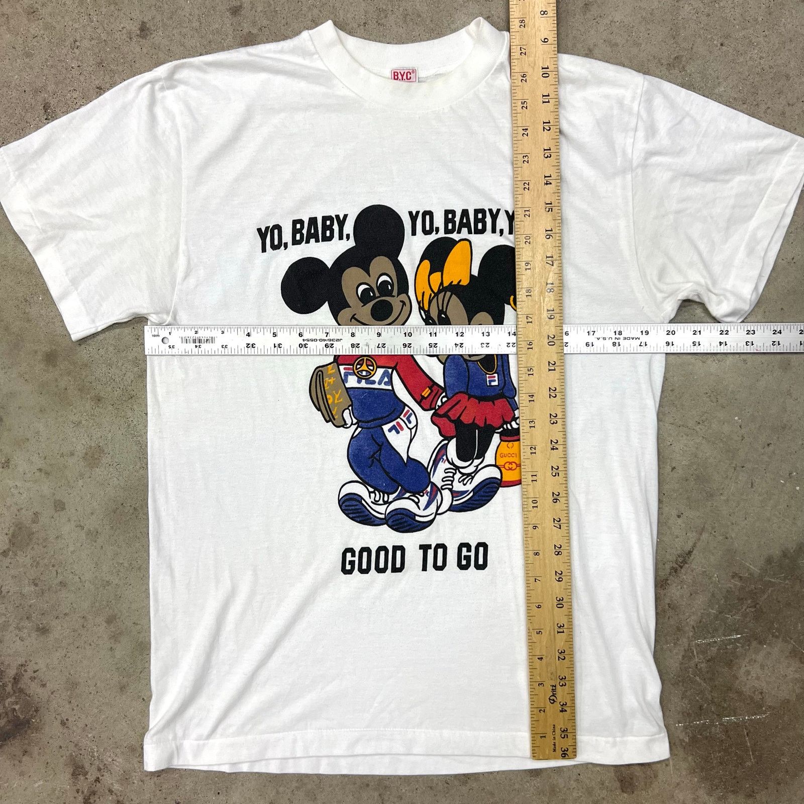 Vintage Vintage 80s Yo Baby Yo Mickey and Minnie Mouse T Shirt Size US XL / EU 56 / 4 - 9 Thumbnail